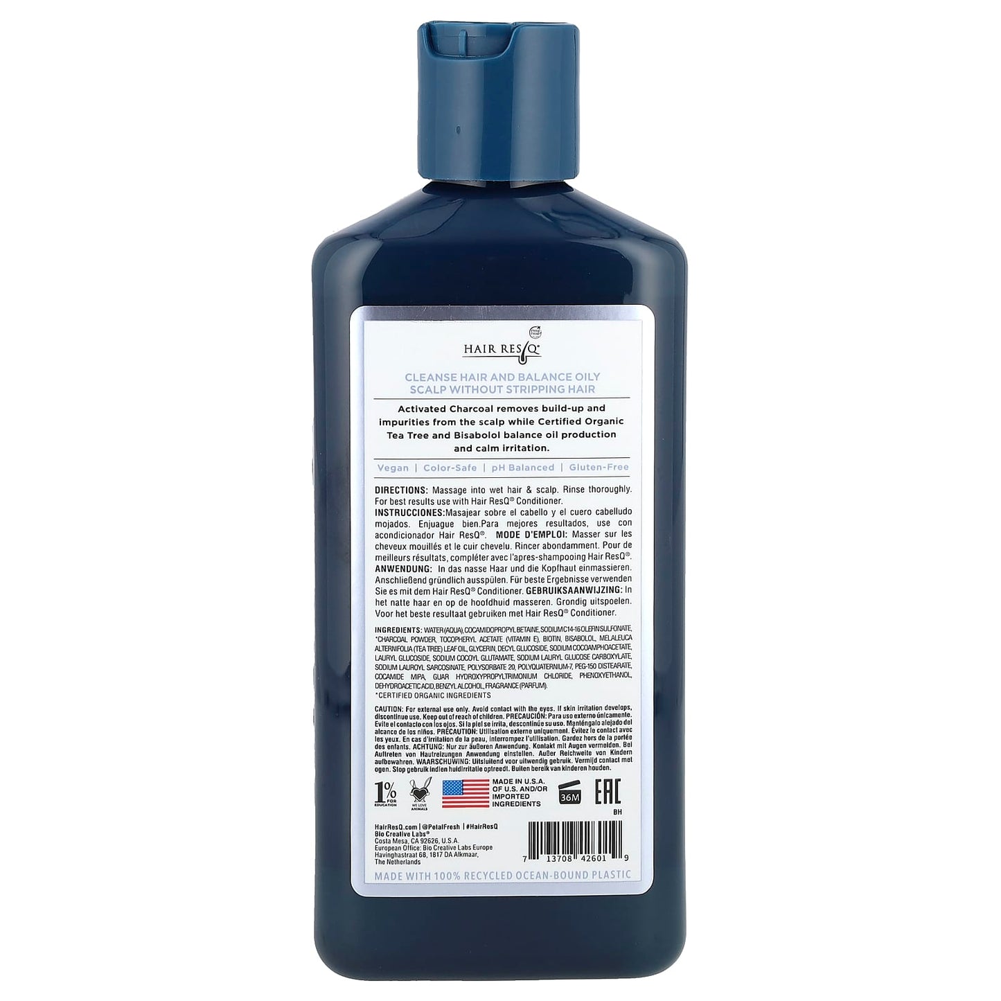 Petal Fresh, Hair ResQ®, Clarifying Shampoo, Scalp Care with Activated Charcoal, 12 fl oz (355 ml) - Image 2