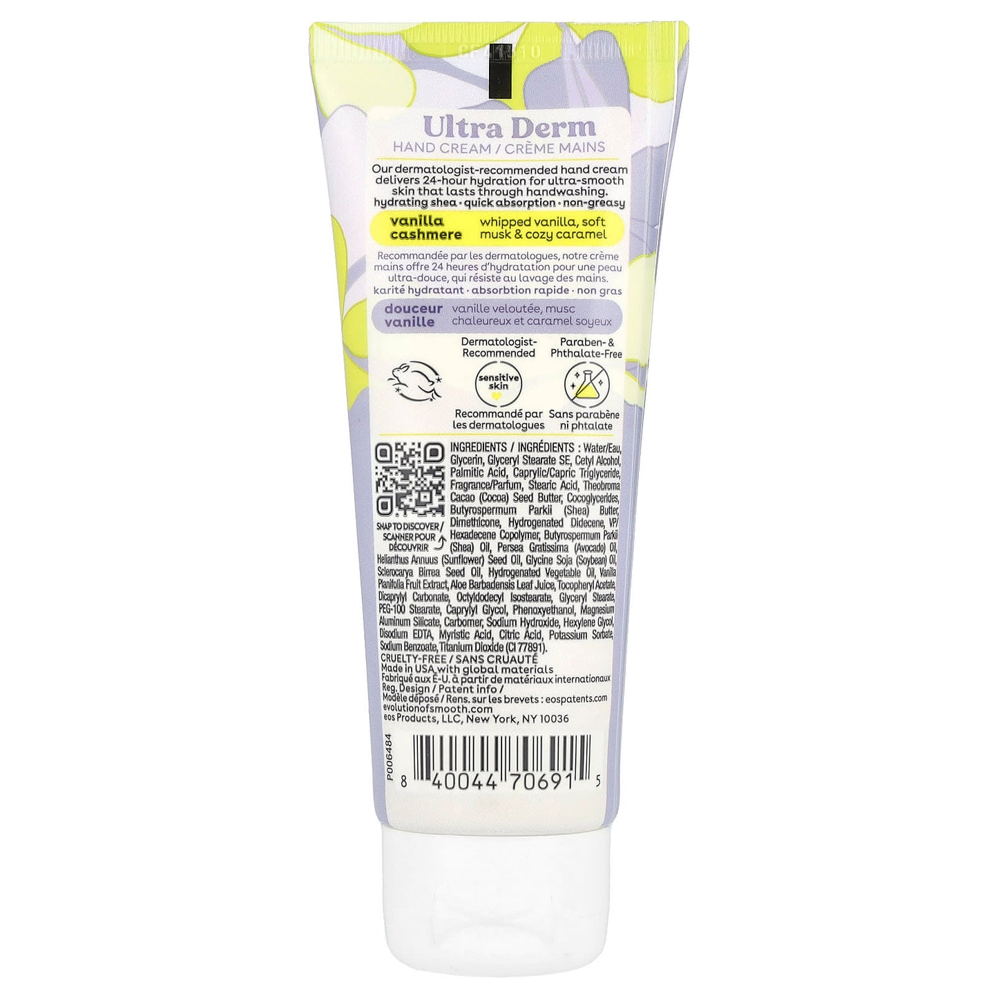 EOS Shea Better Ultra Derm Hand Cream, 24hr Hydration, Vanilla Cashmere, 2.5 fl oz - Image 2