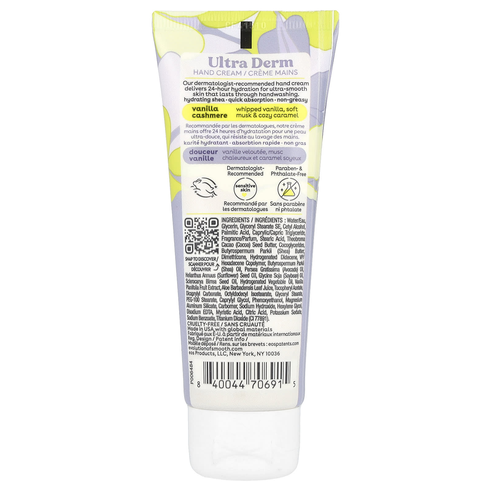 EOS Shea Better Ultra Derm Hand Cream, 24hr Hydration, Vanilla Cashmere, 2.5 fl oz - Image 2