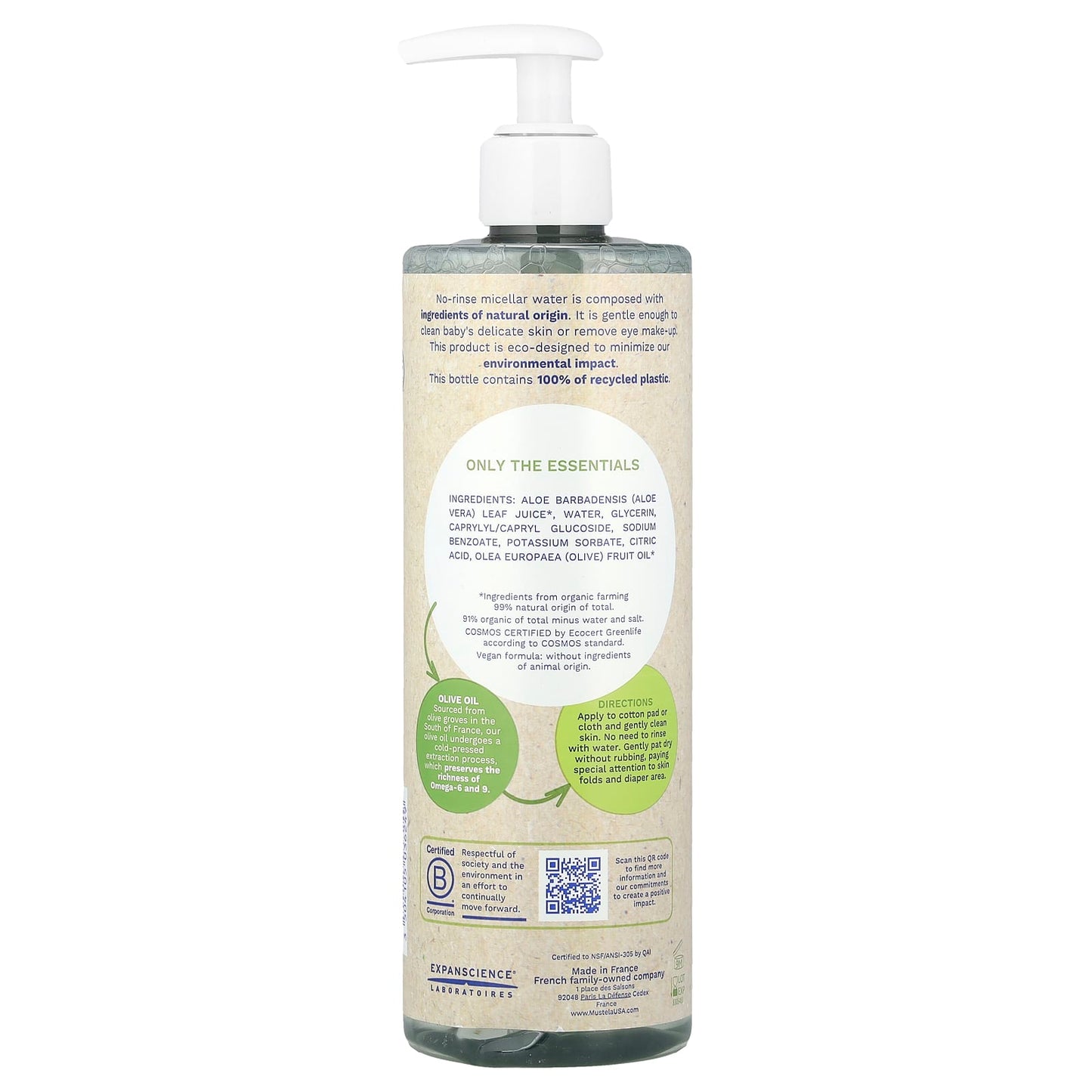 Mustela, Micellar Water, Face & Body, Fragrance Free, 13.52 fl oz (400 ml) - Image 2