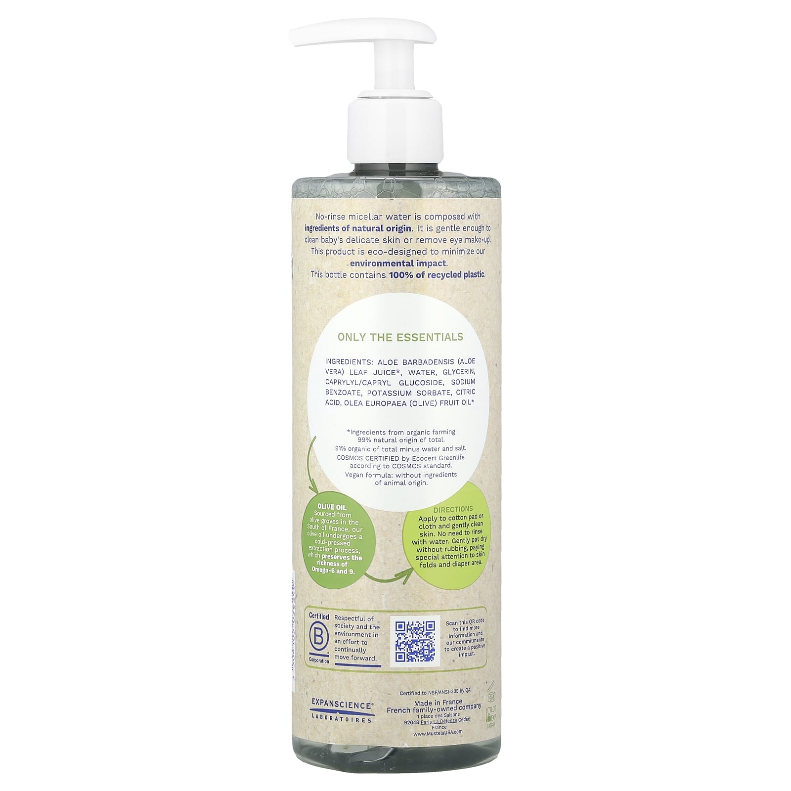 Mustela, Micellar Water, Face & Body, Fragrance Free, 13.52 fl oz (400 ml) - Image 2