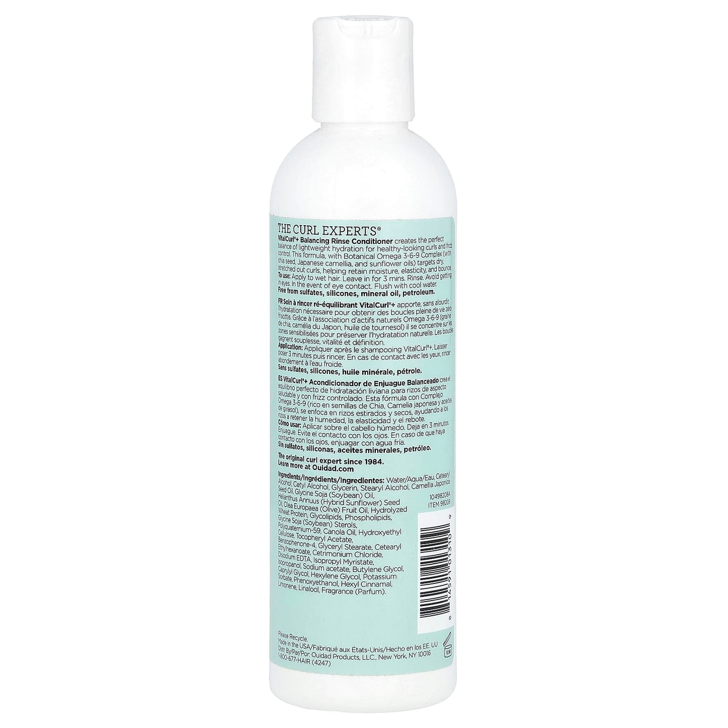 Ouidad, VitalCurl®+, Balancing Rinse Conditioner, Spiral Curls, 8.5 fl oz (250 ml) - Image 2