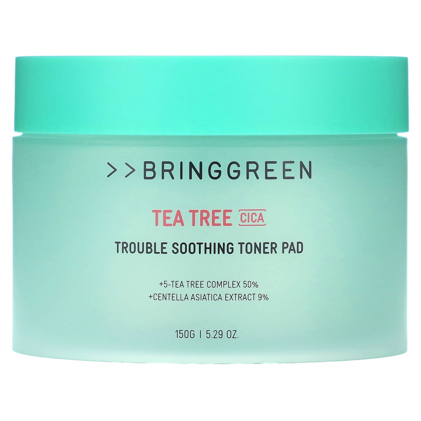 Bringgreen Tea Tree Cica Toner Pads for Sensitive Skin, 5.29 oz - Image 1