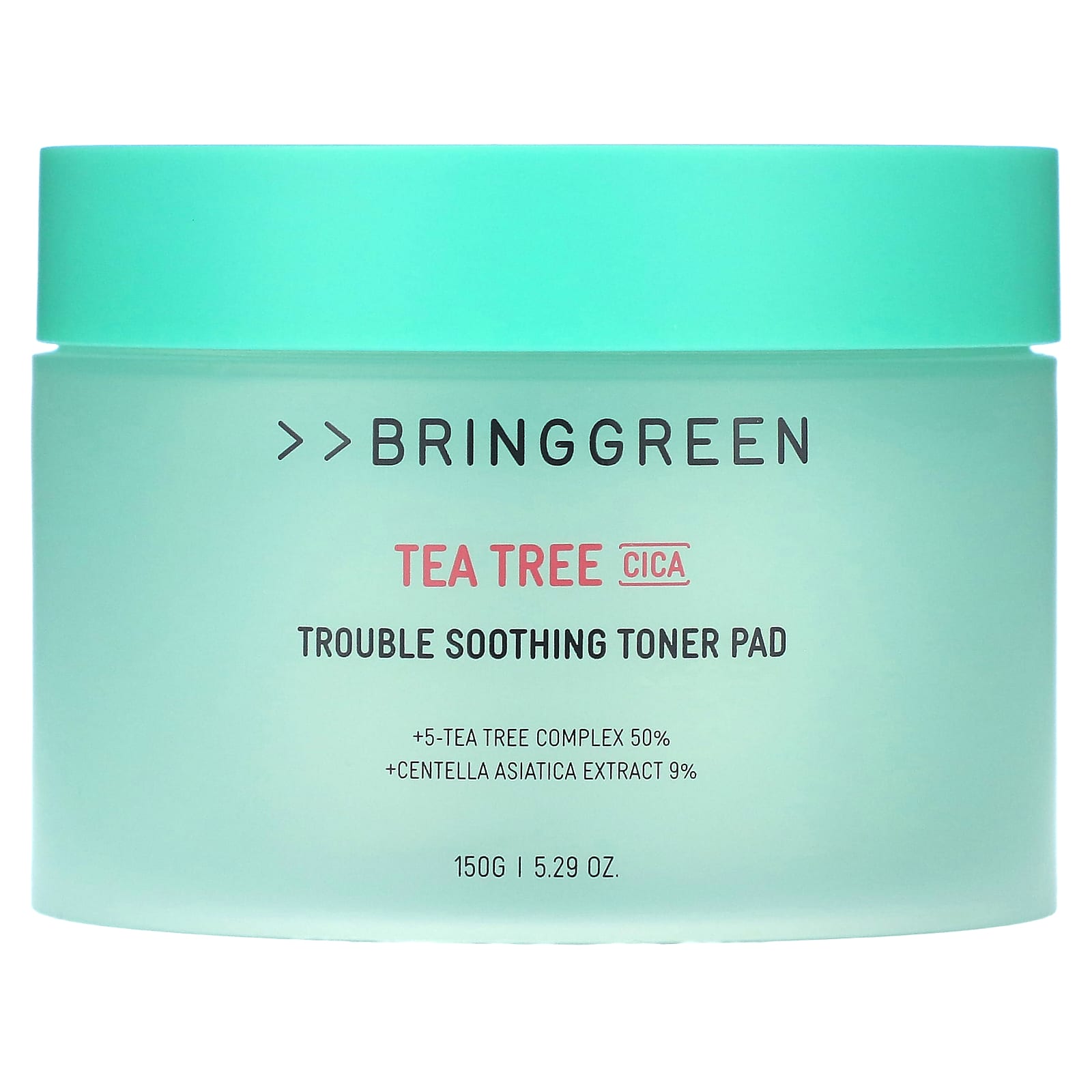 Bringgreen Tea Tree Cica Toner Pads for Sensitive Skin, 5.29 oz - Image 1