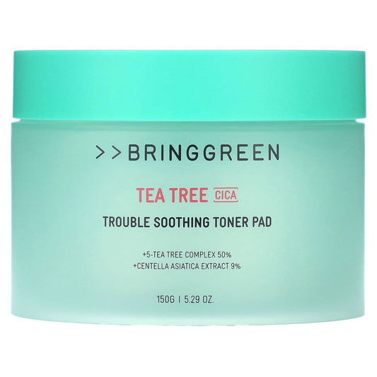 Bringgreen Tea Tree Cica Toner Pads for Sensitive Skin, 5.29 oz - Image 1