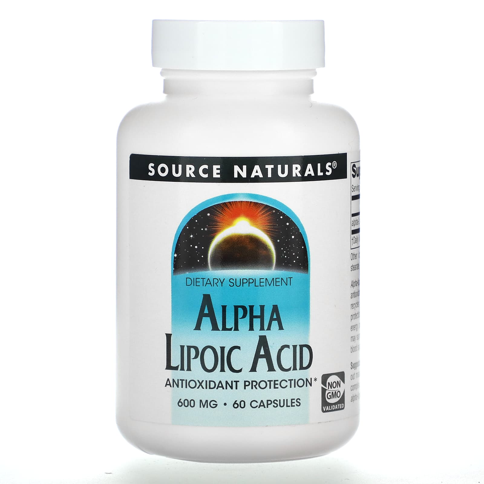 Source Naturals, Alpha Lipoic Acid, 600 mg, 60 Capsules - Image 1