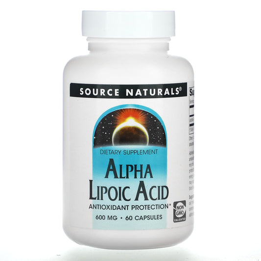 Source Naturals, Alpha Lipoic Acid, 600 mg, 60 Capsules - Image 1