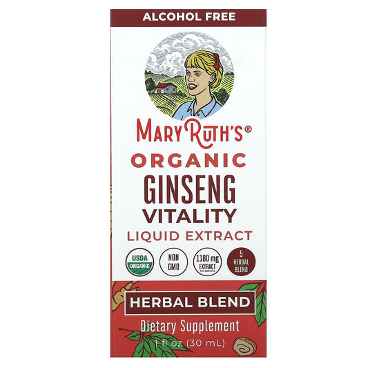 MaryRuth's, Organic Ginseng Vitality Liquid Extract, Alcohol Free, 1 fl oz (30 ml) - Image 1