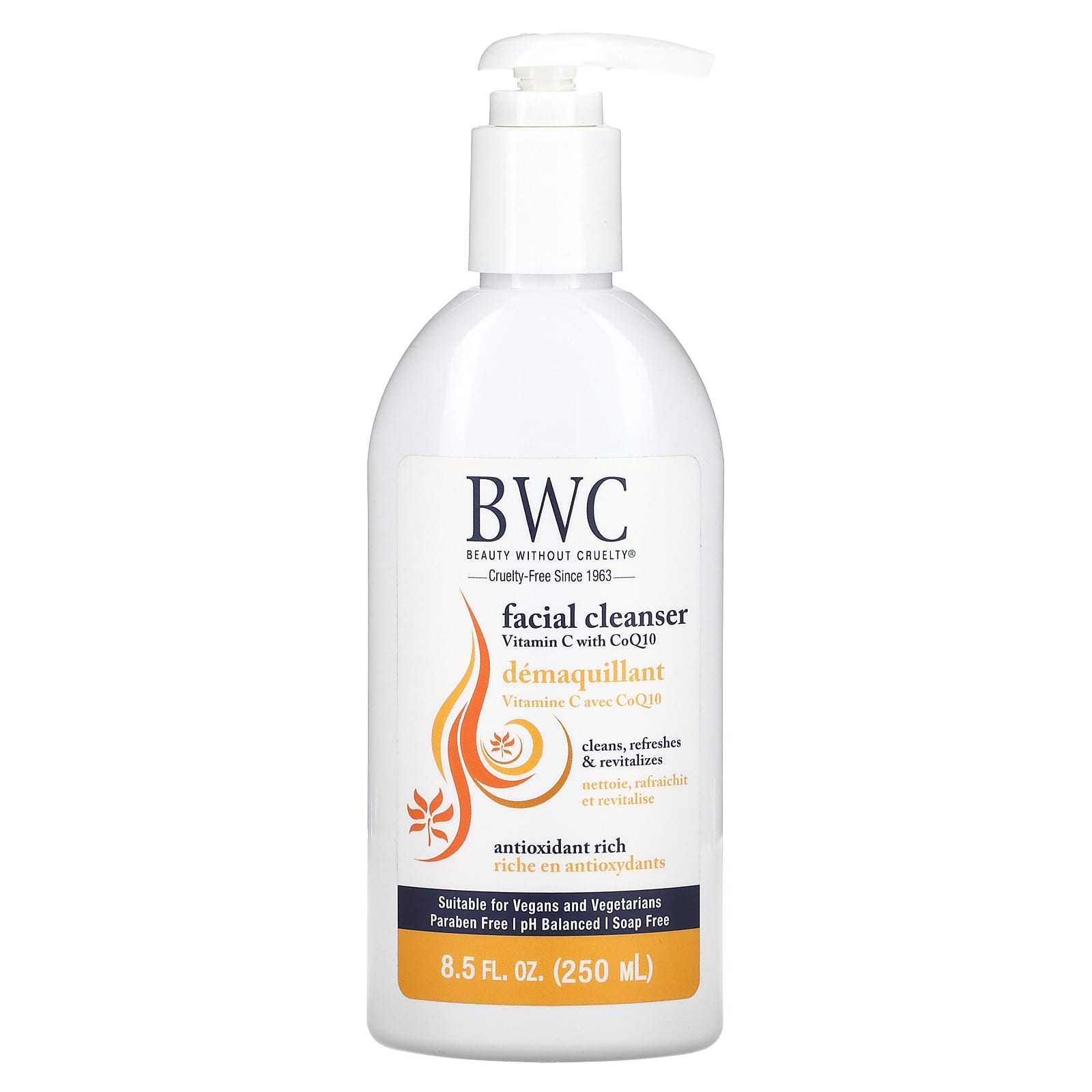 Vegan Vitamin C Facial Cleanser by Beauty Without Cruelty - Cruelty-Free & Paraben-Free - Image 1