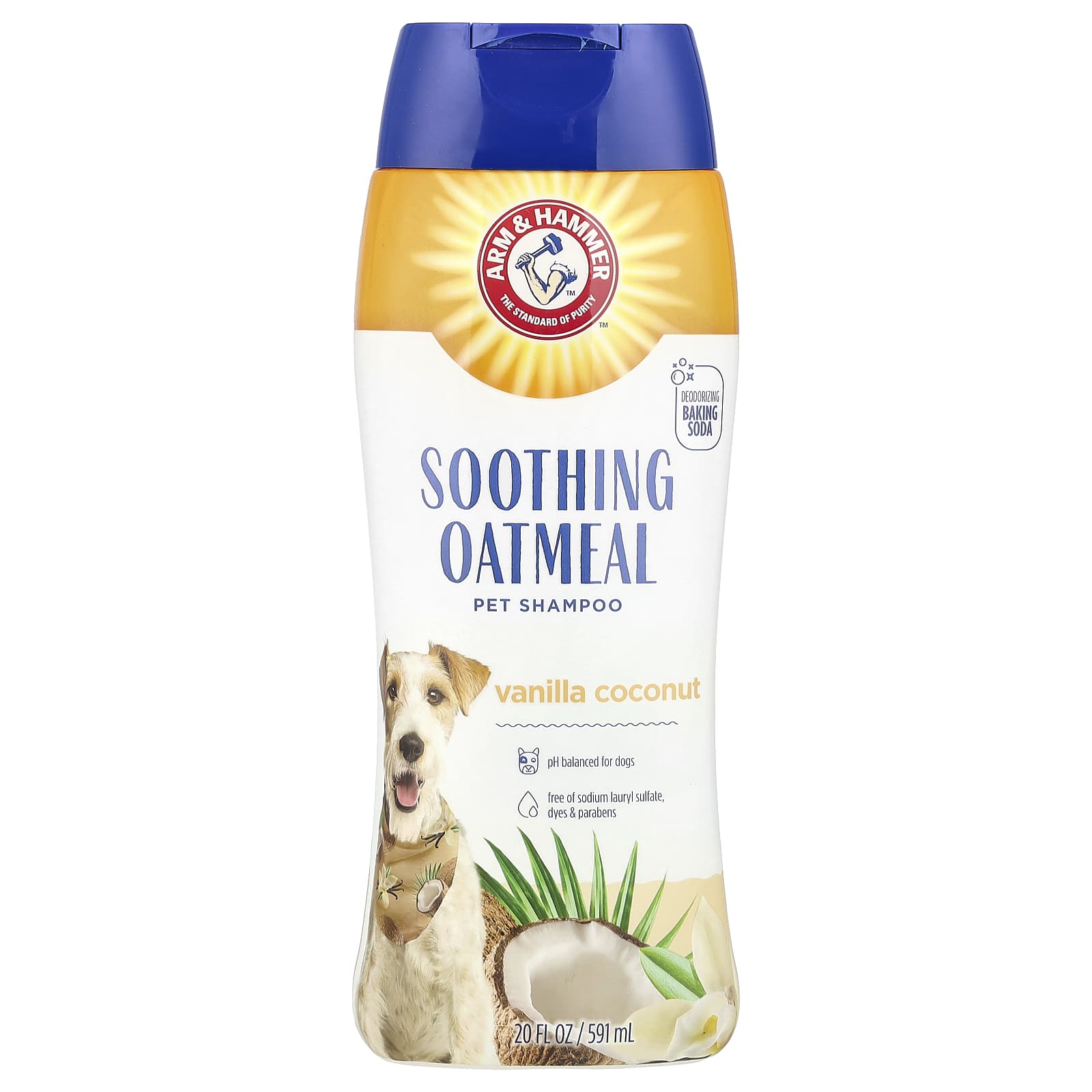 Arm & Hammer Soothing Pet Shampoo for Dry Skin Relief, 20 fl oz - Image 1