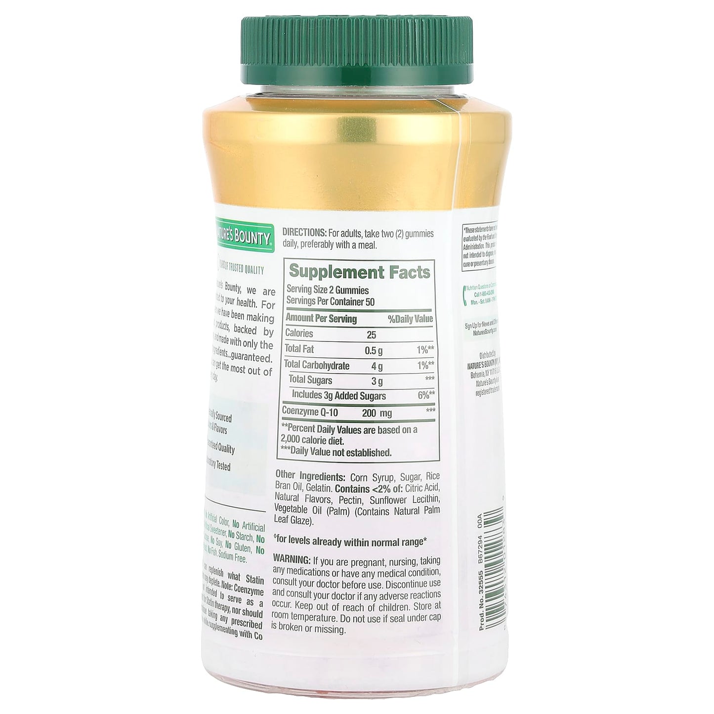 Nature's Bounty, CoQ-10 Gummies, Peach Mango, 100 Gummies (100 mg per Gummy) - Image 2