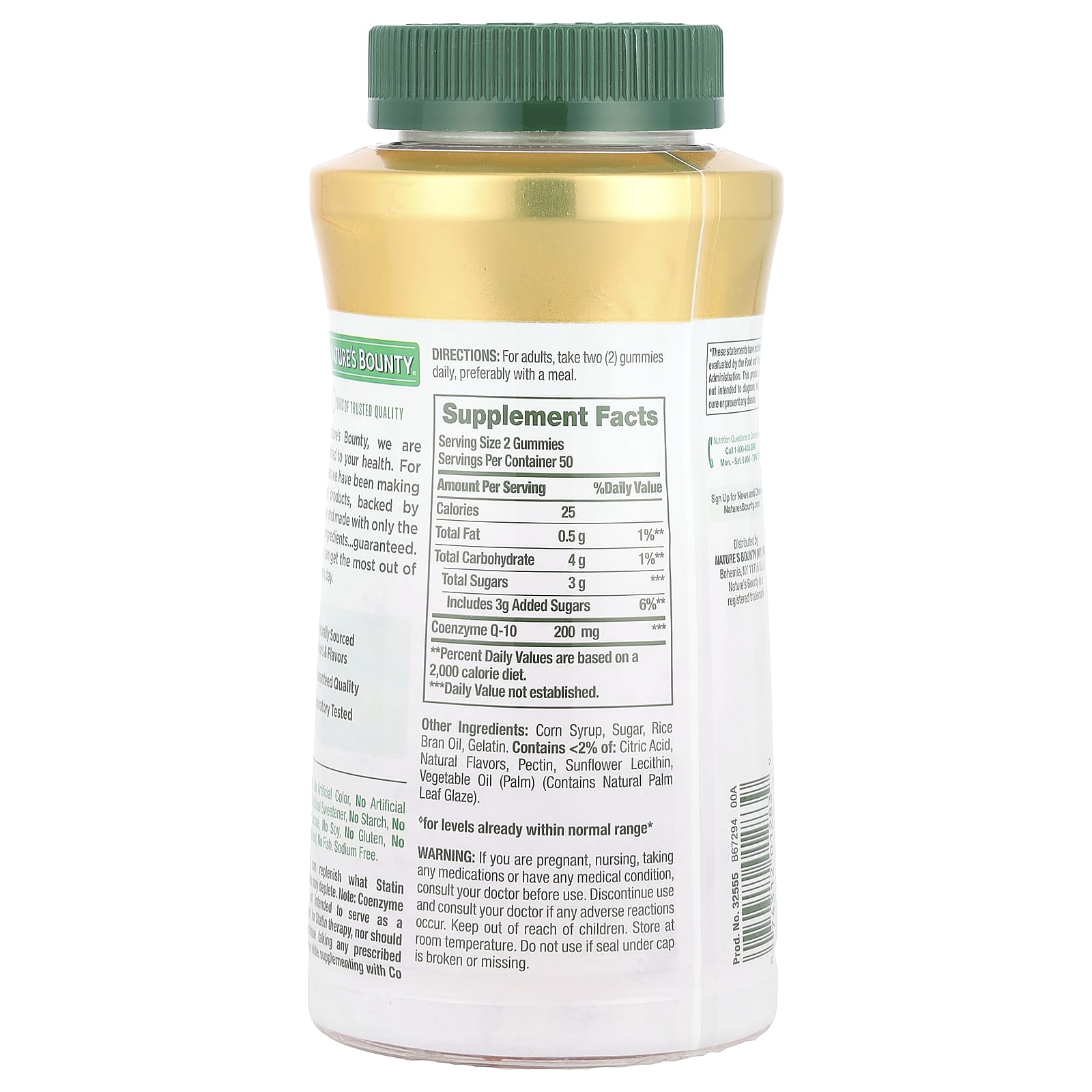 Nature's Bounty, CoQ-10 Gummies, Peach Mango, 100 Gummies (100 mg per Gummy) - Image 2