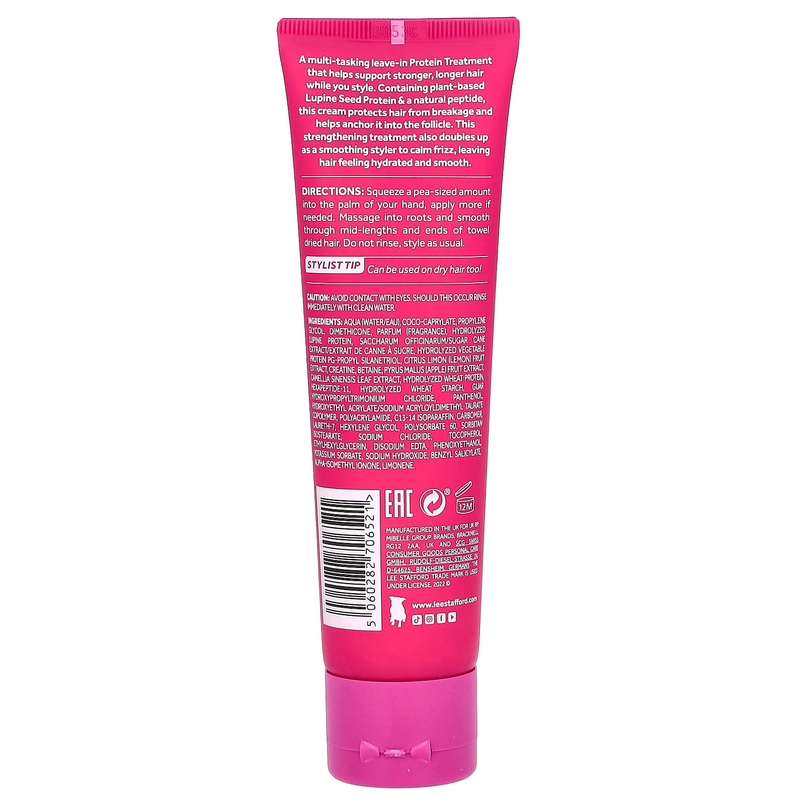 Lee Stafford, Grow Strong & Long, Protein Treatment Styling Cream, 3.3 fl oz (100 ml) - Image 2