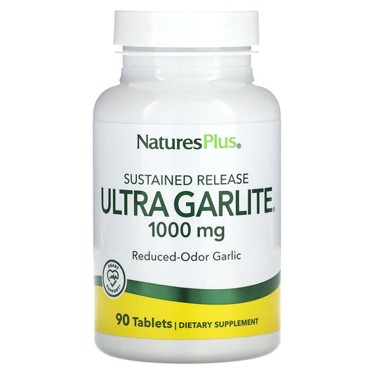 NaturesPlus, Sustained Release Ultra Garlite, 1,000 mg, 90 Tablets - Image 1