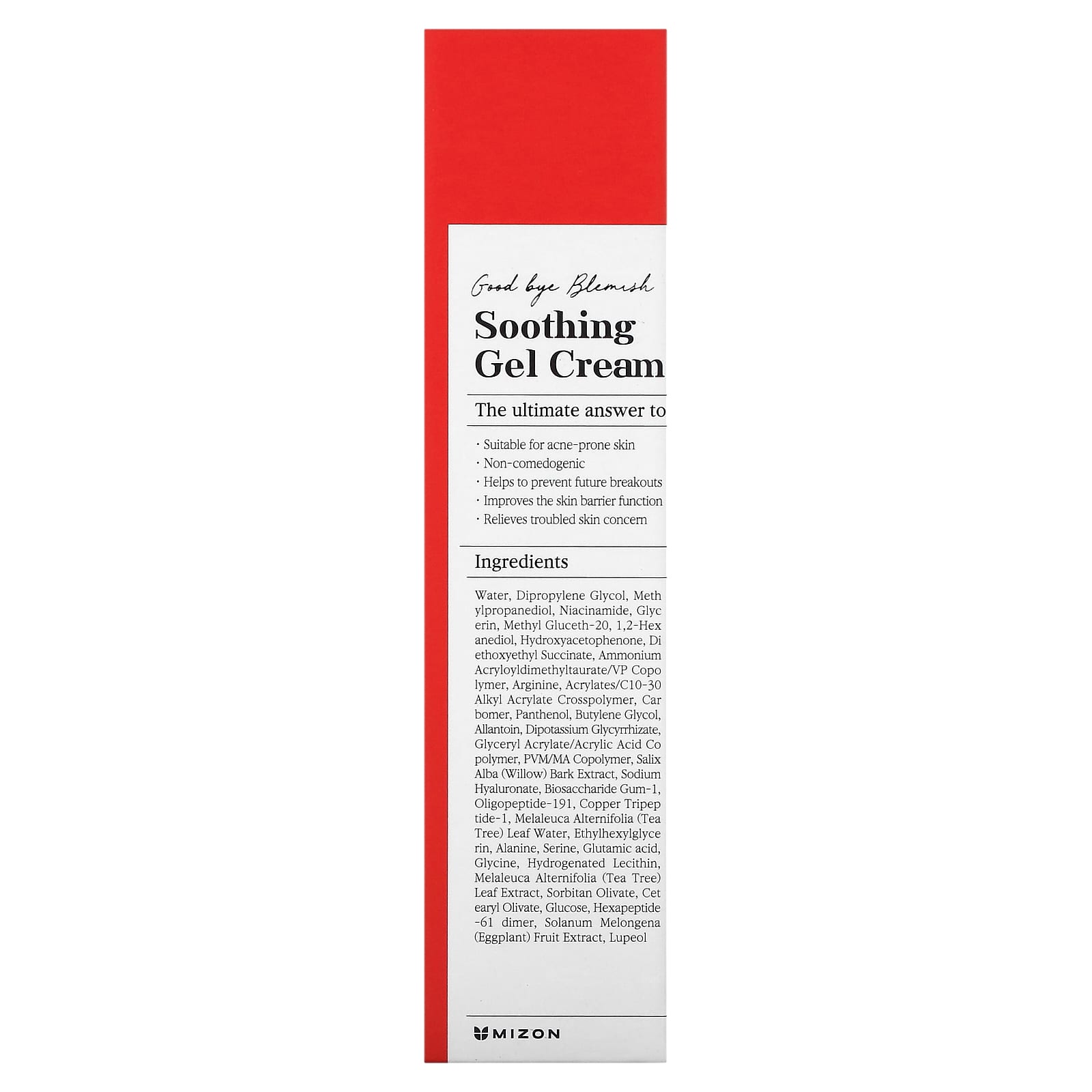 Mizon, Good Bye Blemish, Soothing Gel Cream, 1.85 fl oz (55 ml) - Image 2