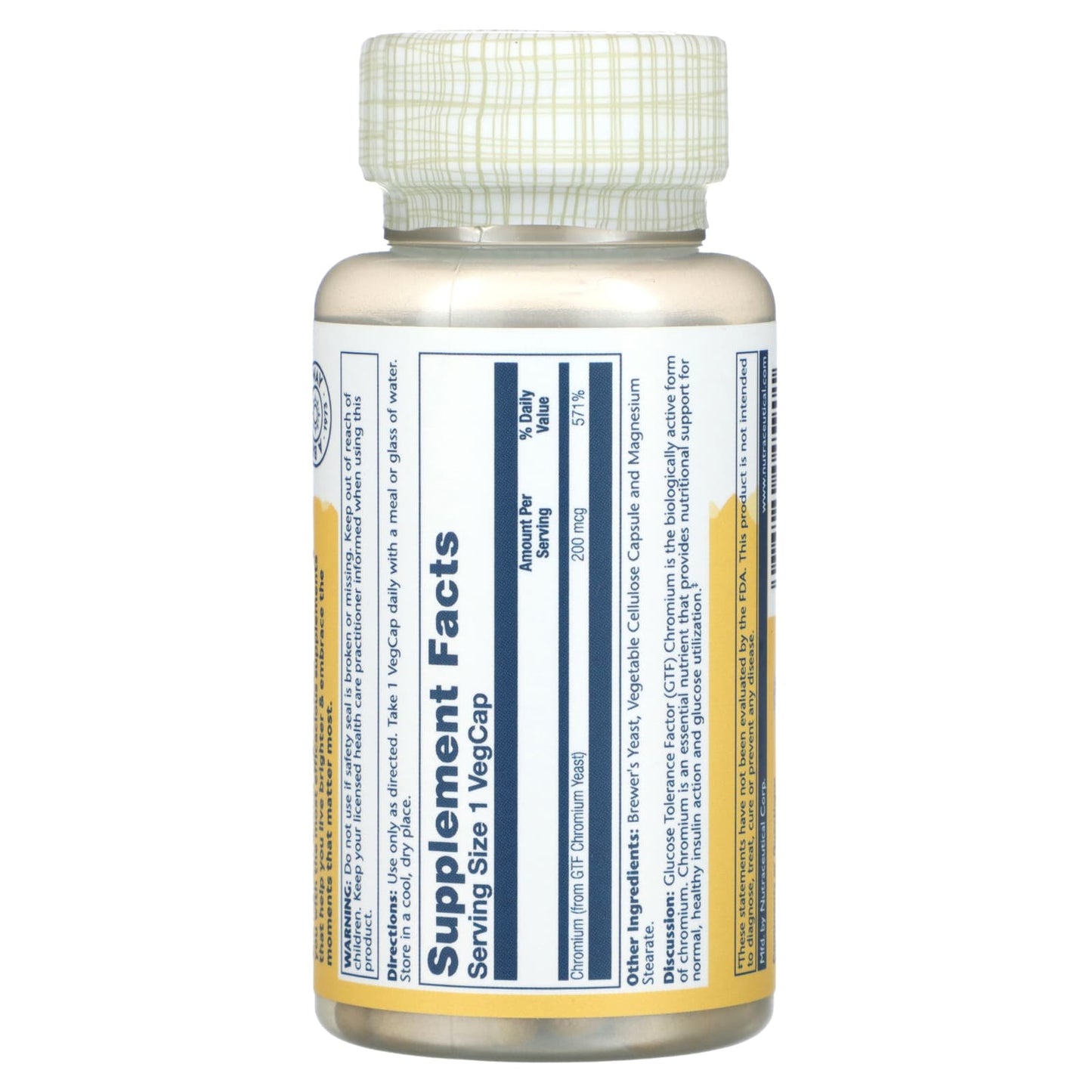 Solaray, GTF Chromium, 200 mcg, 100 VegCaps - Image 2