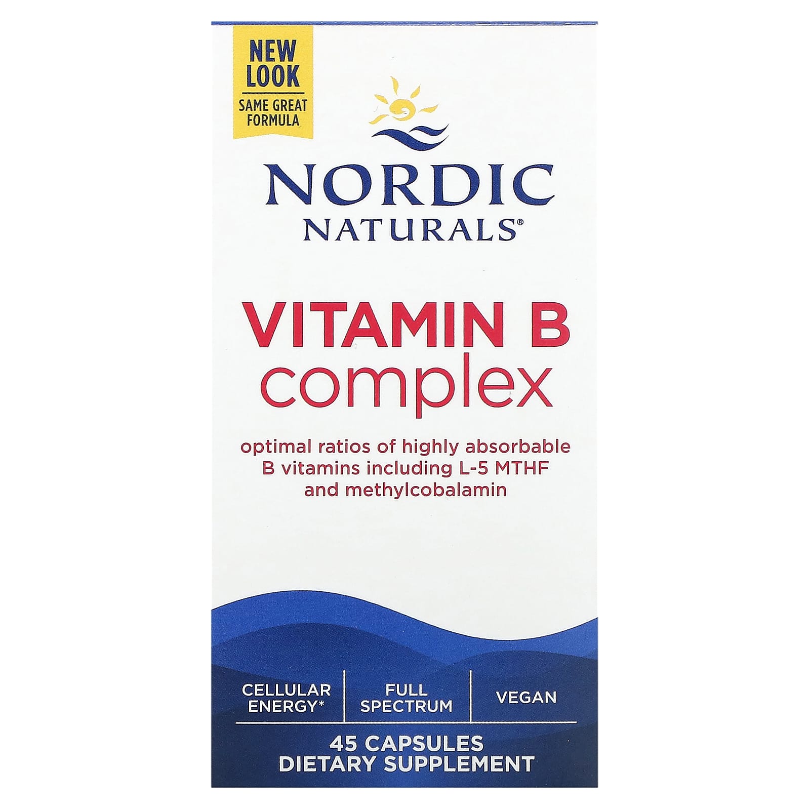 Nordic Naturals, Vitamin B Complex, 45 Capsules - Image 1