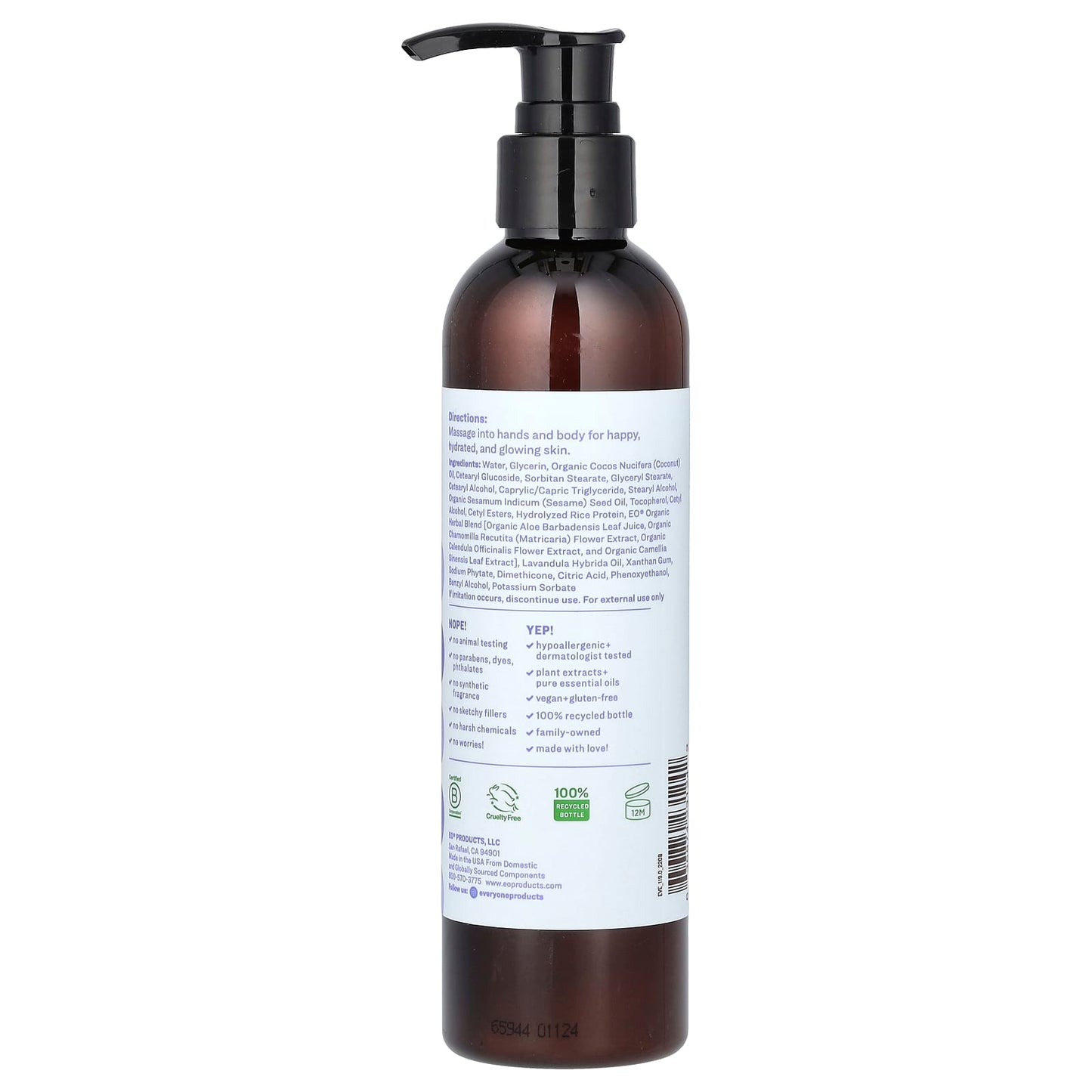 Lavender + Aloe Moisturizing Lotion for Hands and Body - Image 2