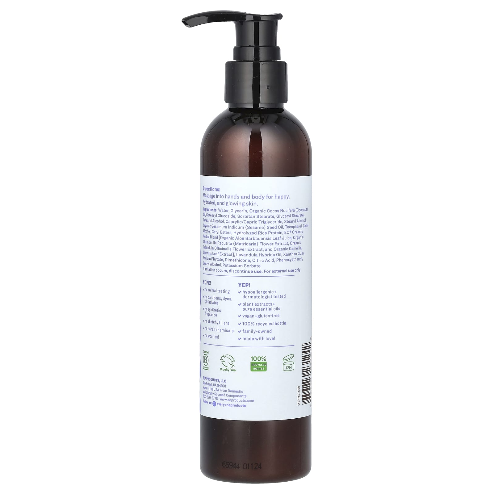Lavender + Aloe Moisturizing Lotion for Hands and Body - Image 2