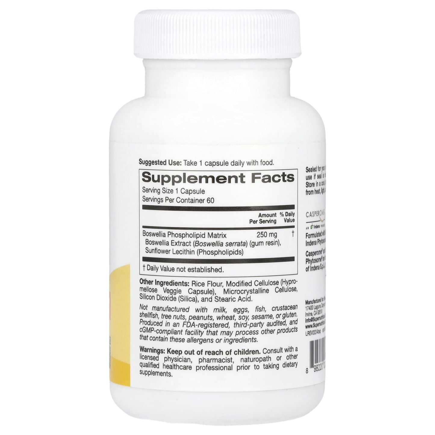 Boswellia Serrata Phytosome for Joint & Gut Health - 250mg, 60 Caps - Image 2