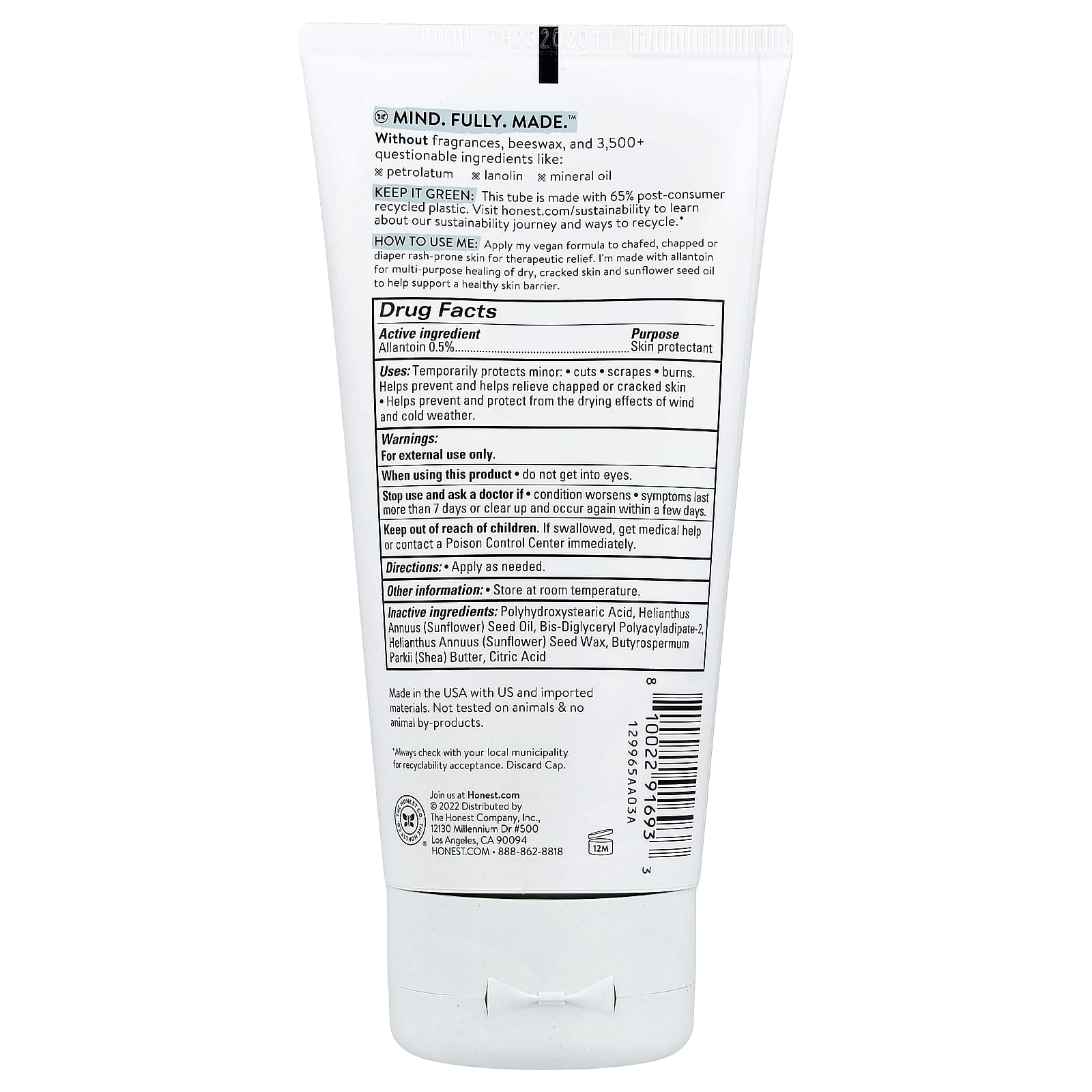 The Honest Company, Treat™, Healing Head-To-Toe Ointment, Fragrance Free, 5 oz (141 g) - Image 2