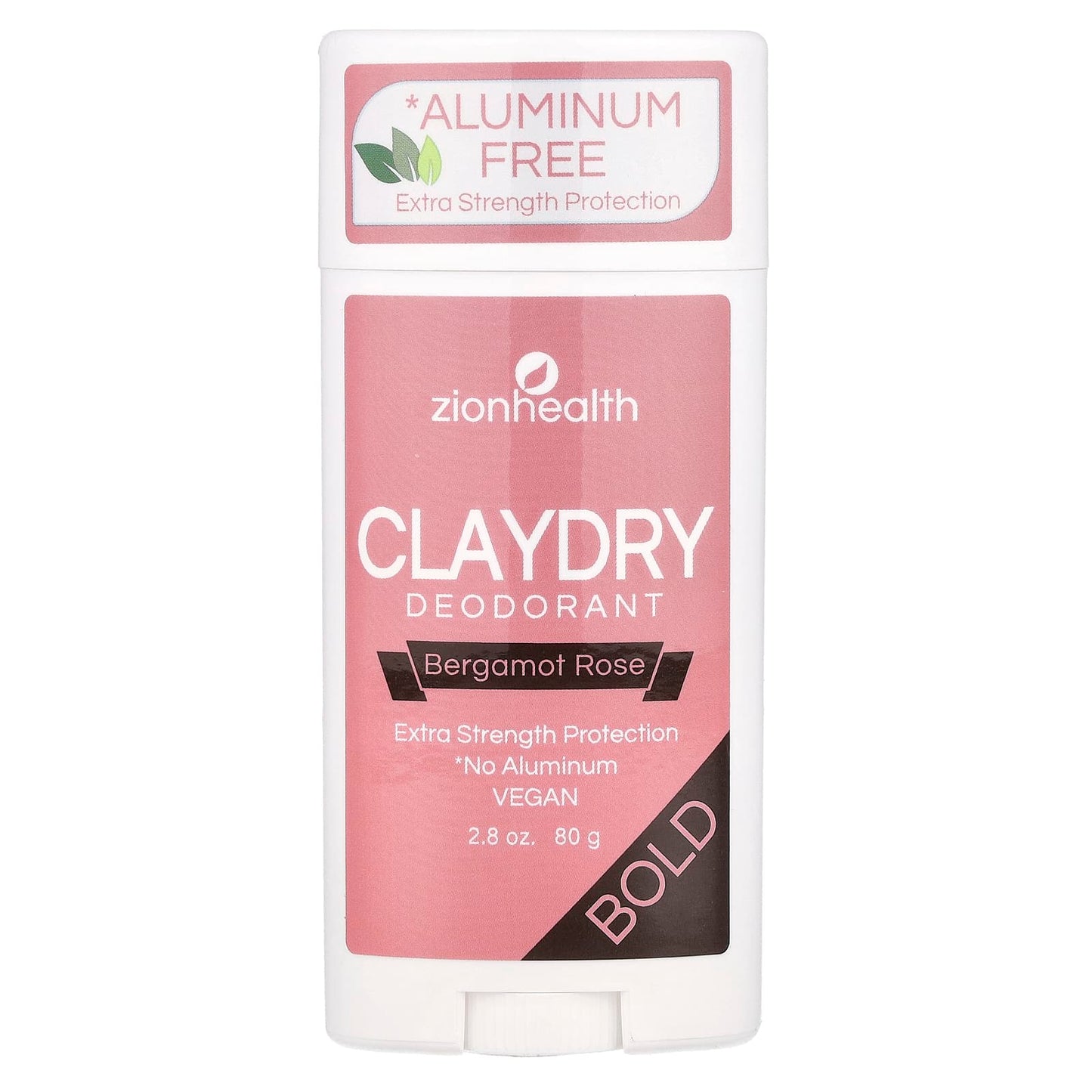 Zion Health, Bold, ClayDry Deodorant, Bergamot Rose, 2.8 oz (80 g) - Image 1