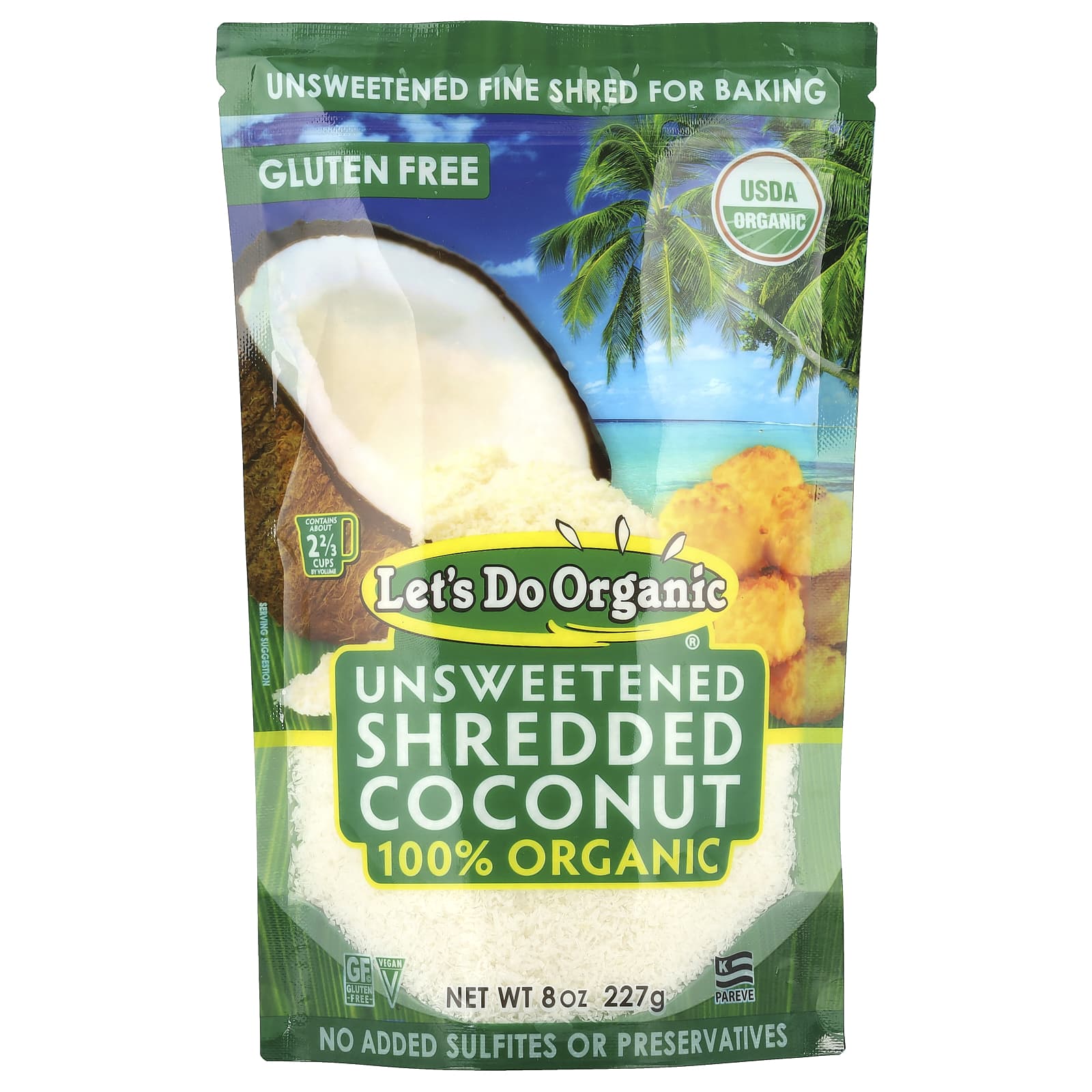 Organic Unsweetened Shredded Coconut by Edward & Sons - 100% USDA Organic - Image 1