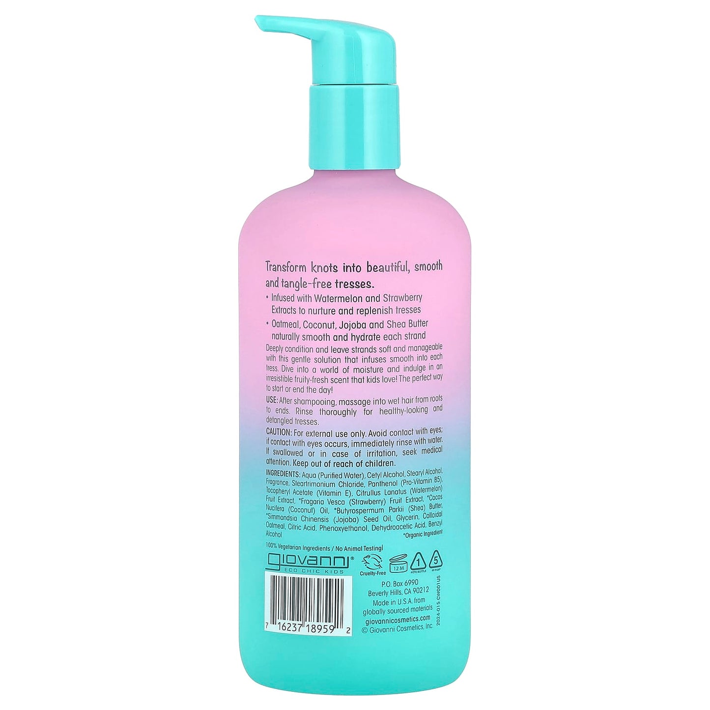 Giovanni Kids Detangling Hair Conditioner, All Hair Types, Cruelty-Free - Image 2