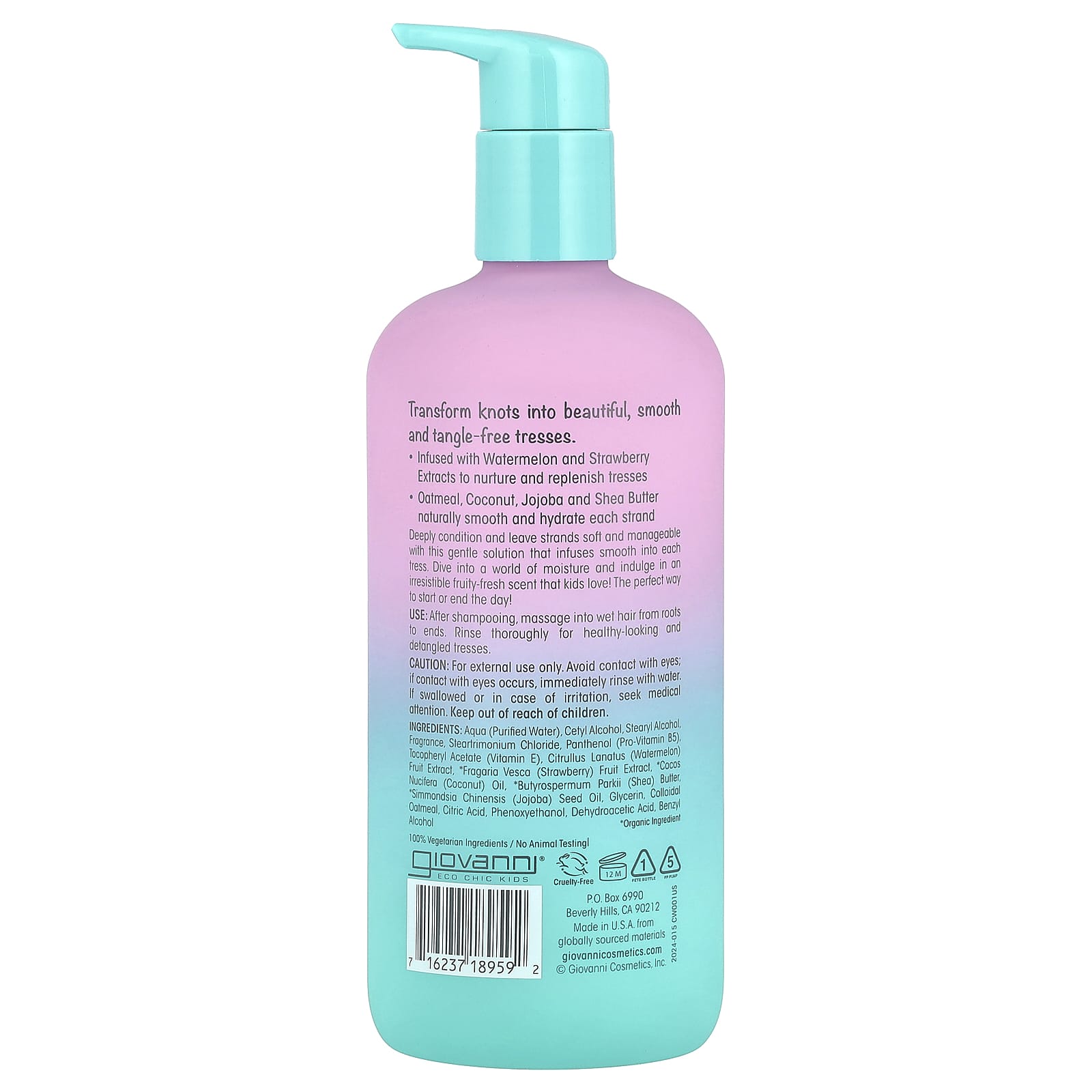 Giovanni Kids Detangling Hair Conditioner, All Hair Types, Cruelty-Free - Image 2
