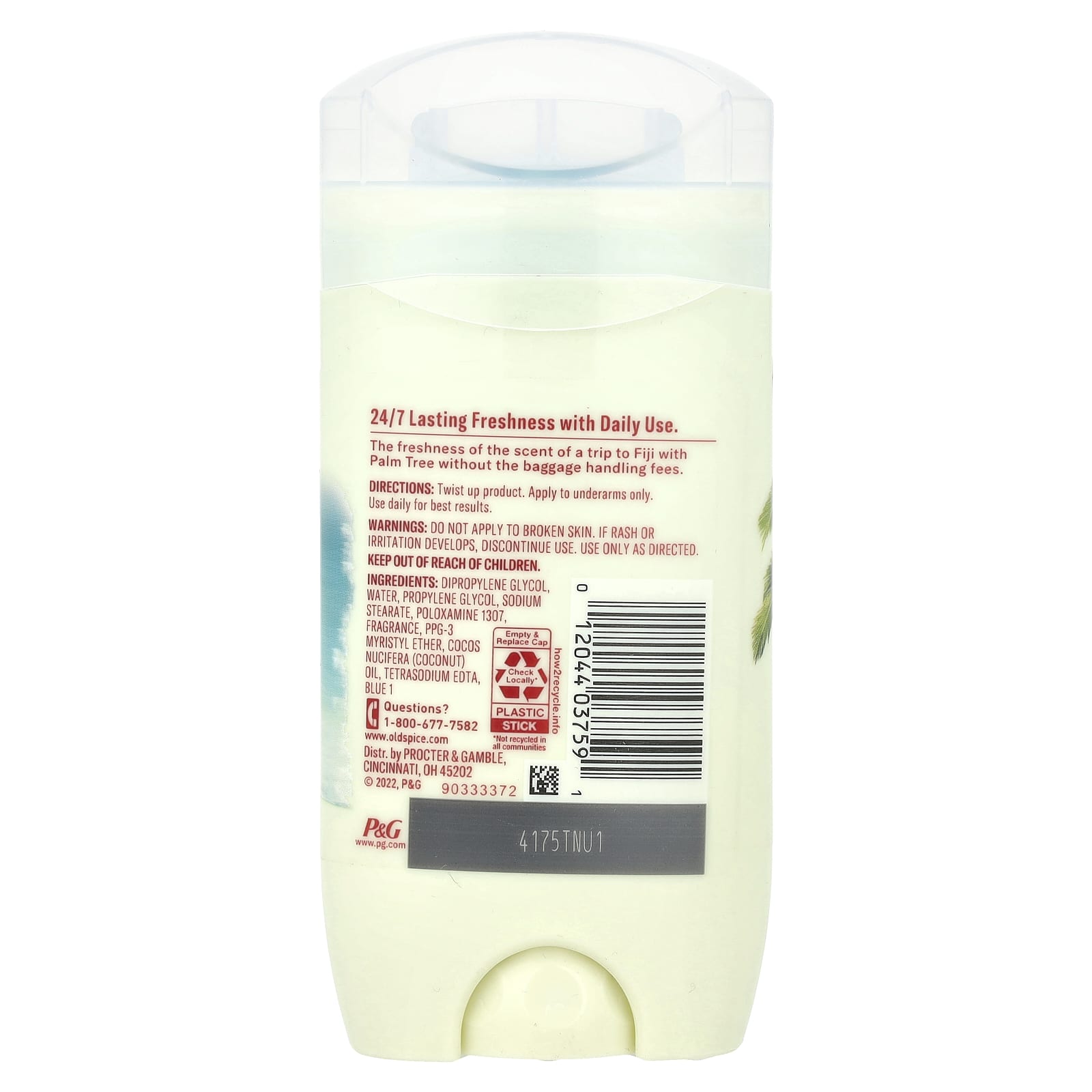 Old Spice, Deodorant, Fiji with Palm Tree, 3 oz (85 g) - Image 2