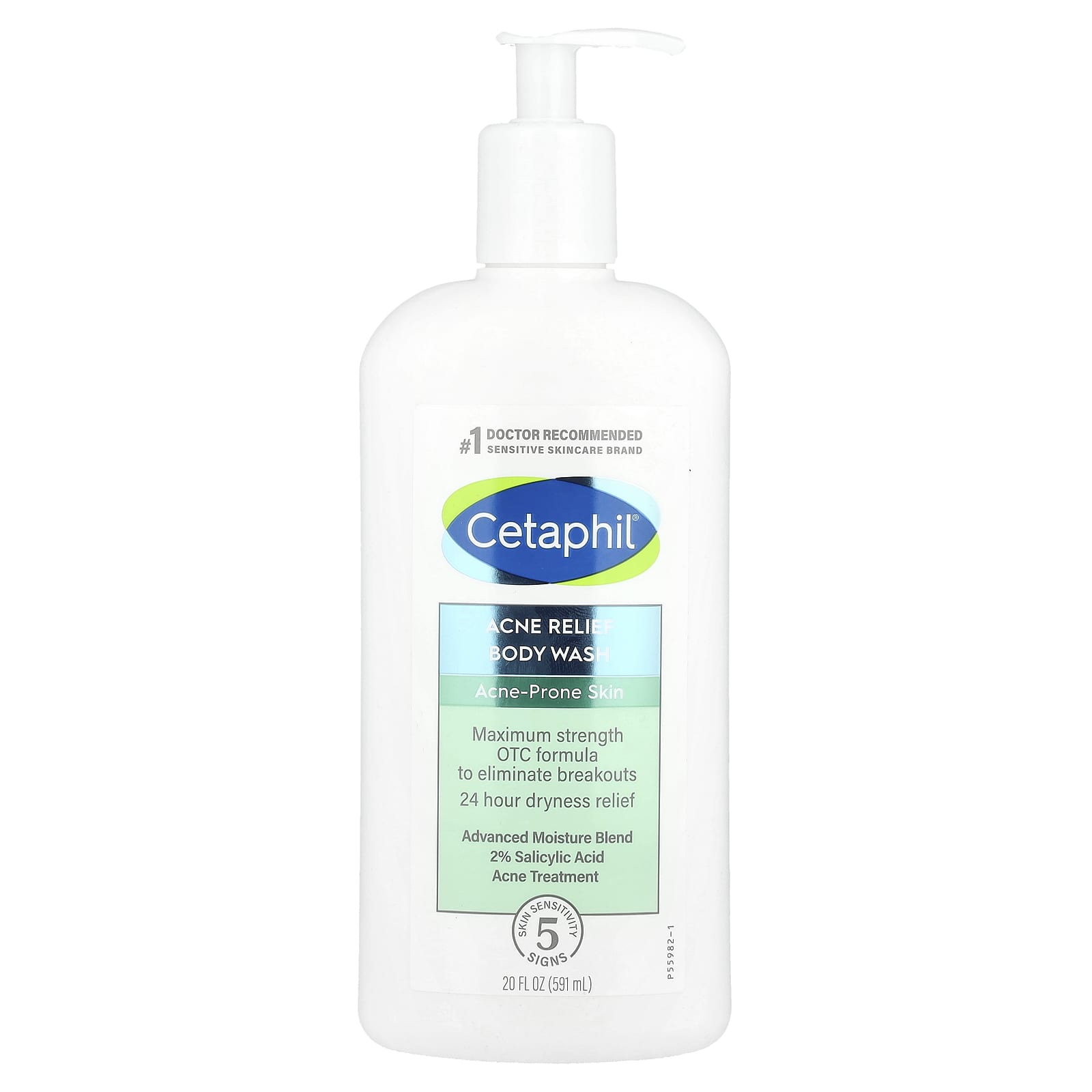 Cetaphil Acne Relief Body Wash for Acne-Prone Skin, 20 fl oz - Image 1
