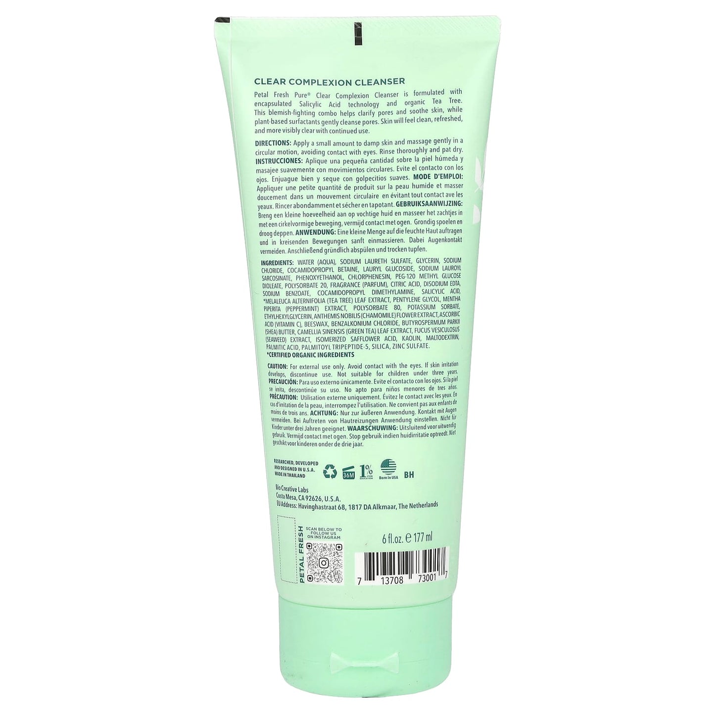 Petal Fresh, Pure, Clear Complexion Cleanser, Tea Tree, 6 fl oz (177 ml) - Image 2