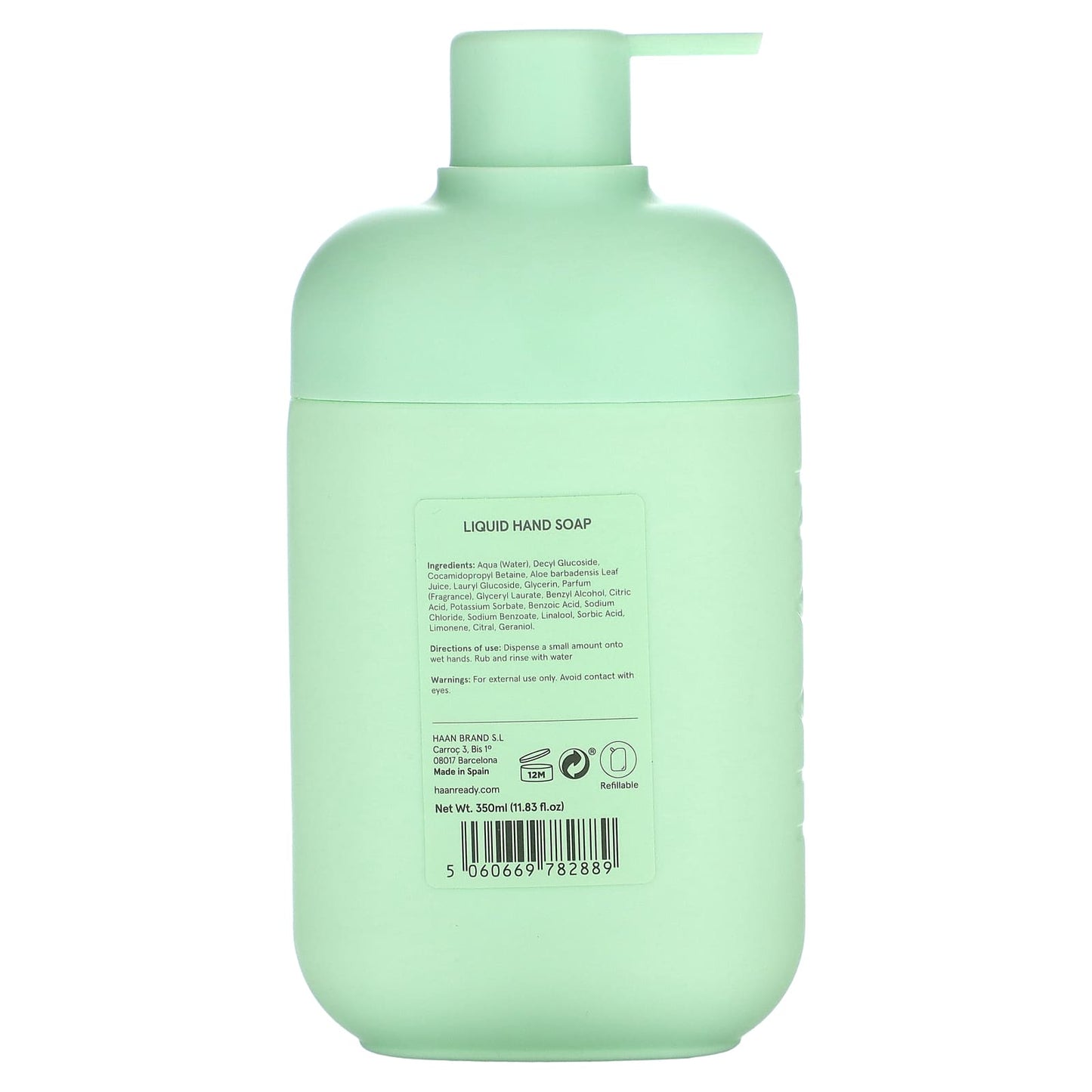 Purifying Verbena Hand Soap by Haan, 11.83 fl oz, 95% Natural Origin - Image 2