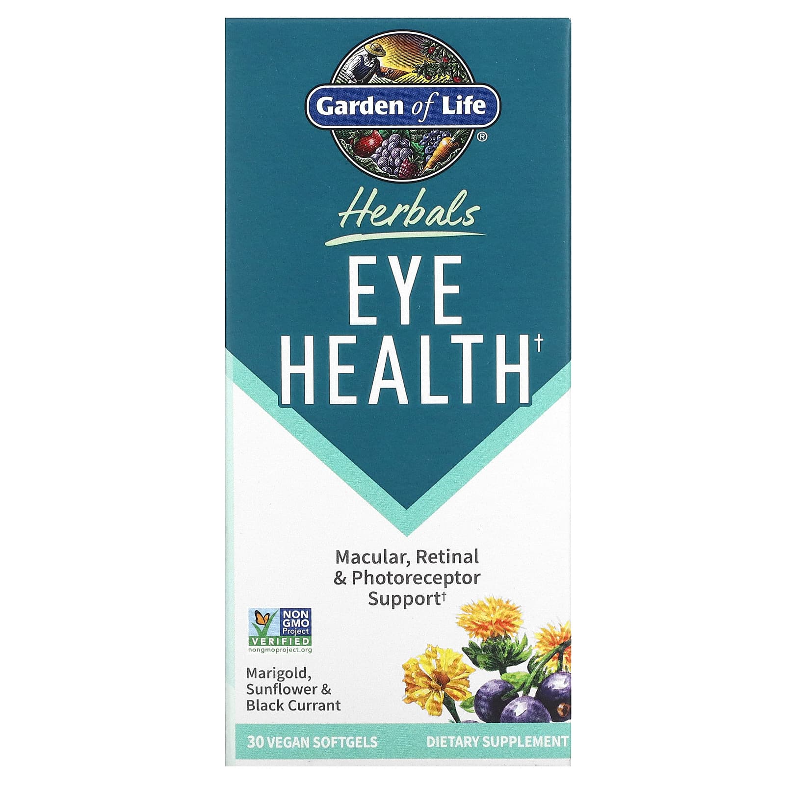Garden of Life Berry Eye Health Supplement, 30 Vegan Softgels - Image 1