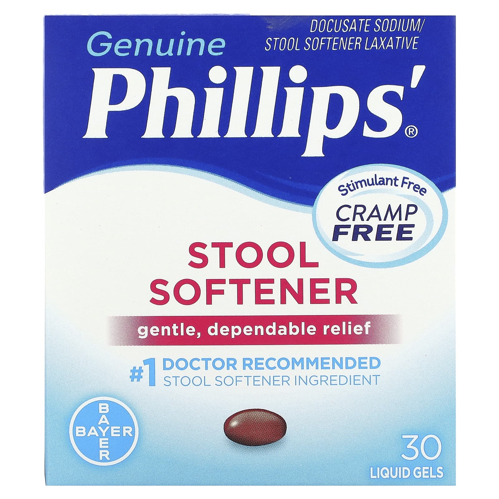 Phillip's, Stool Softener, 30 Liquid Gels - Image 1