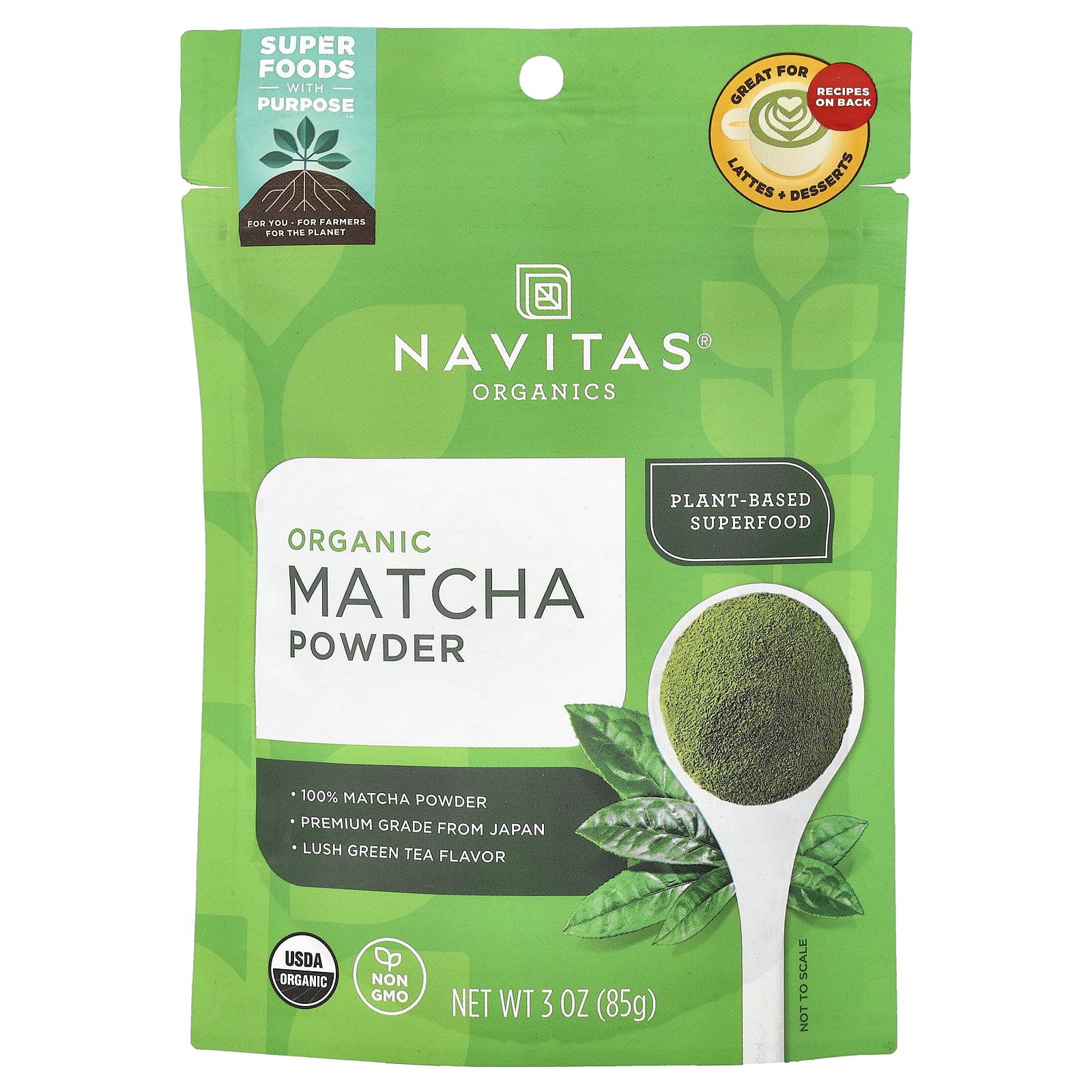 Navitas Organics, Organic Matcha Powder, 3 oz (85 g) - Image 1