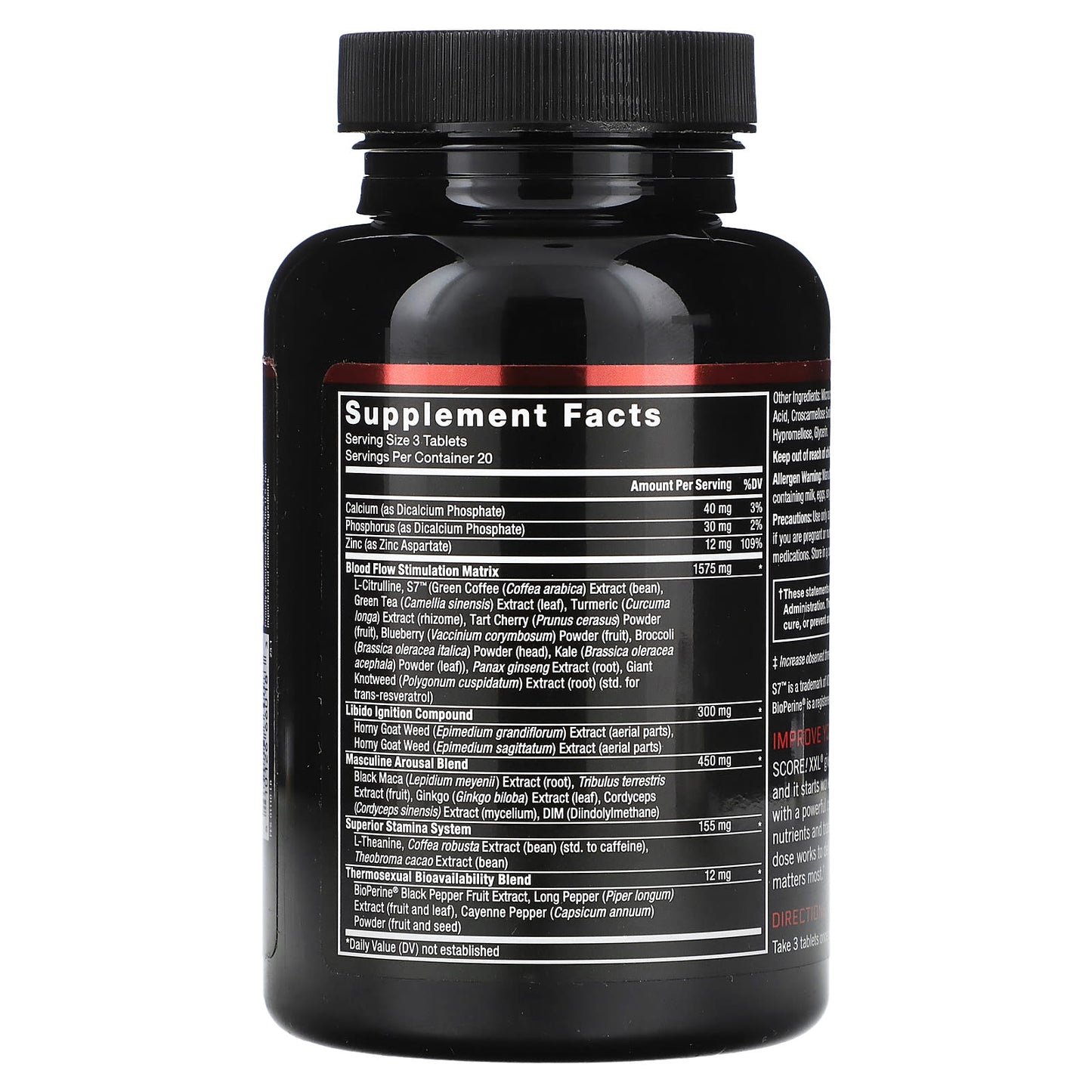 Force Factor SCORE! XXL Male Enhancement 60 Tablets for Instant Results - Image 2