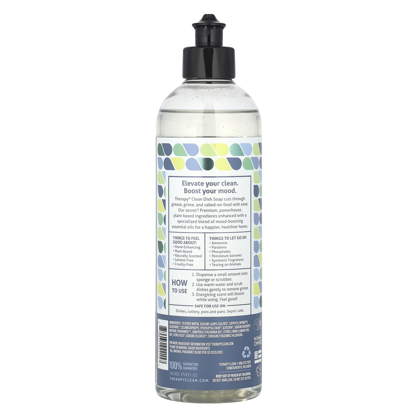 Therapy Clean, Dish Soap, Juniper & Lemon Zest, 16 fl oz (473 ml) - Image 2