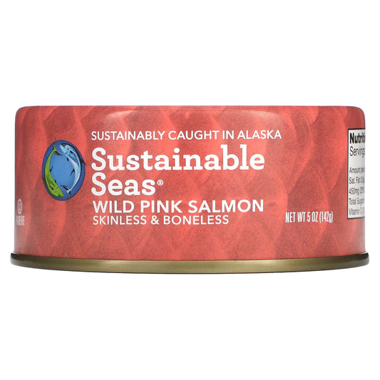Sustainable Seas, Wild Pink Salmon, Skinless & Boneless, 5 oz (142 g)