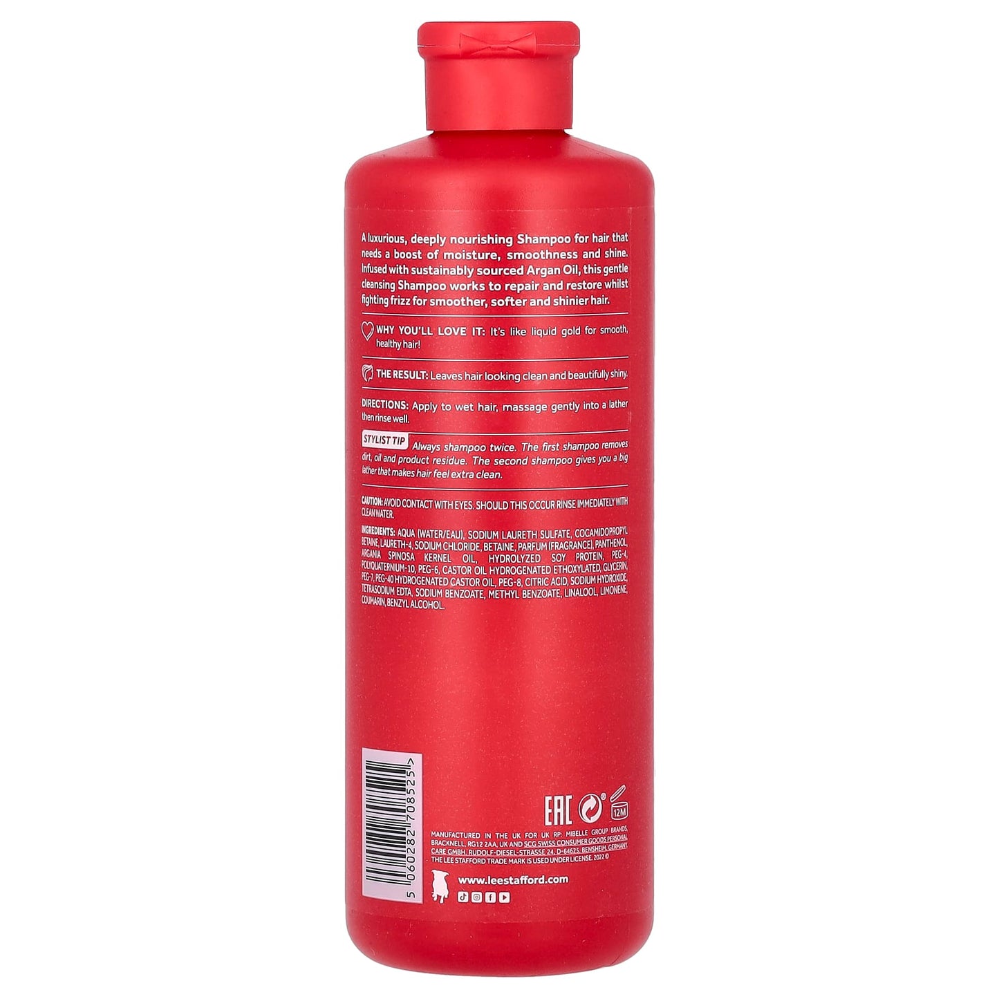Lee Stafford, Argan Oil Nourishing Shampoo, For Dry, Dull & Naturally Coarse Hair, 16.9 fl oz (500 ml) - Image 2