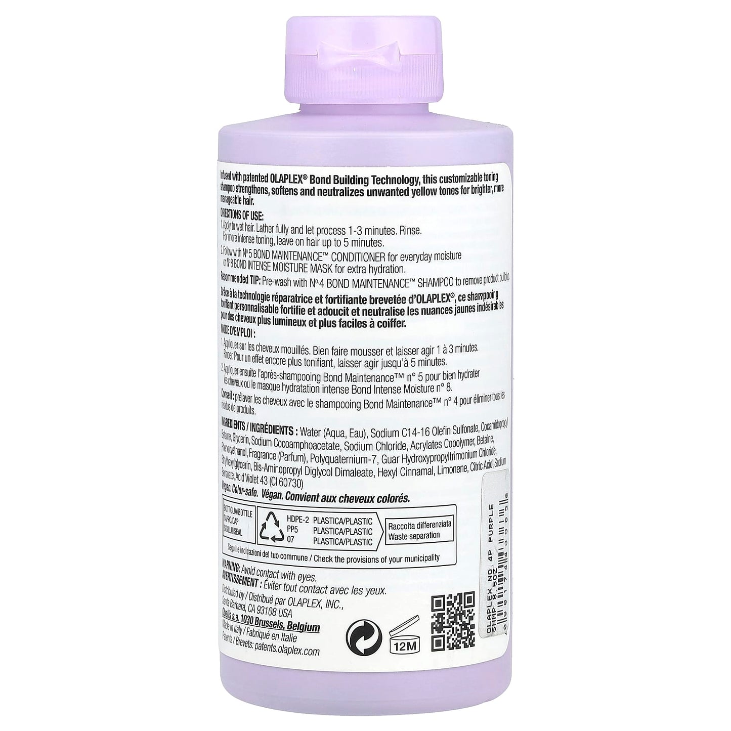 Olaplex, No. 4P Blonde Enhancer™ Toning Shampoo, 8.5 fl oz (250 ml) - Image 2
