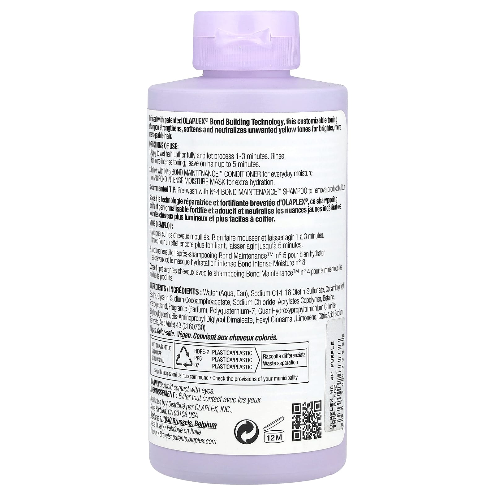 Olaplex, No. 4P Blonde Enhancer™ Toning Shampoo, 8.5 fl oz (250 ml) - Image 2