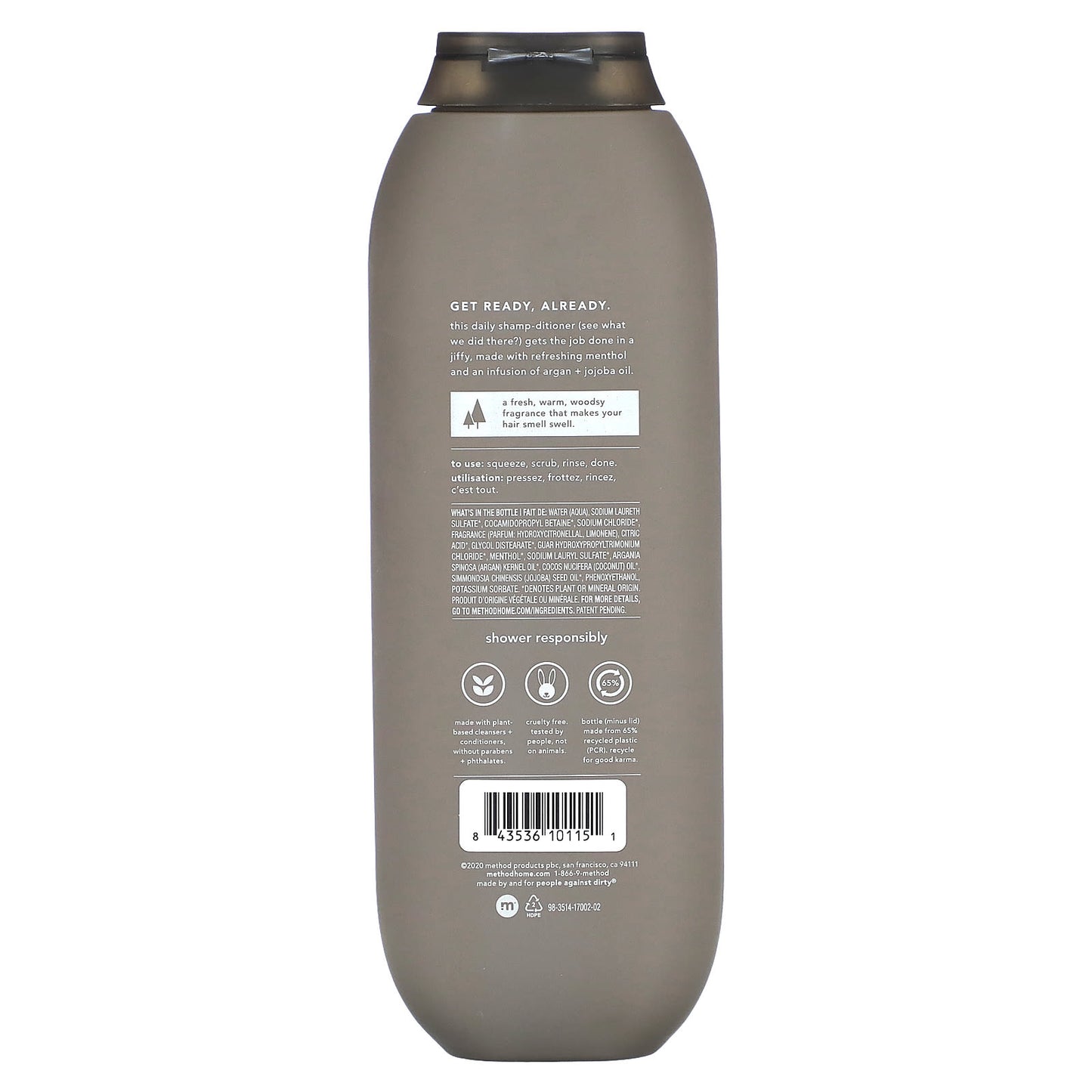 Method, Men, 2-In-1 Shampoo + Conditioner, Cedar + Cypress, 14 fl oz (414 ml) - Image 2