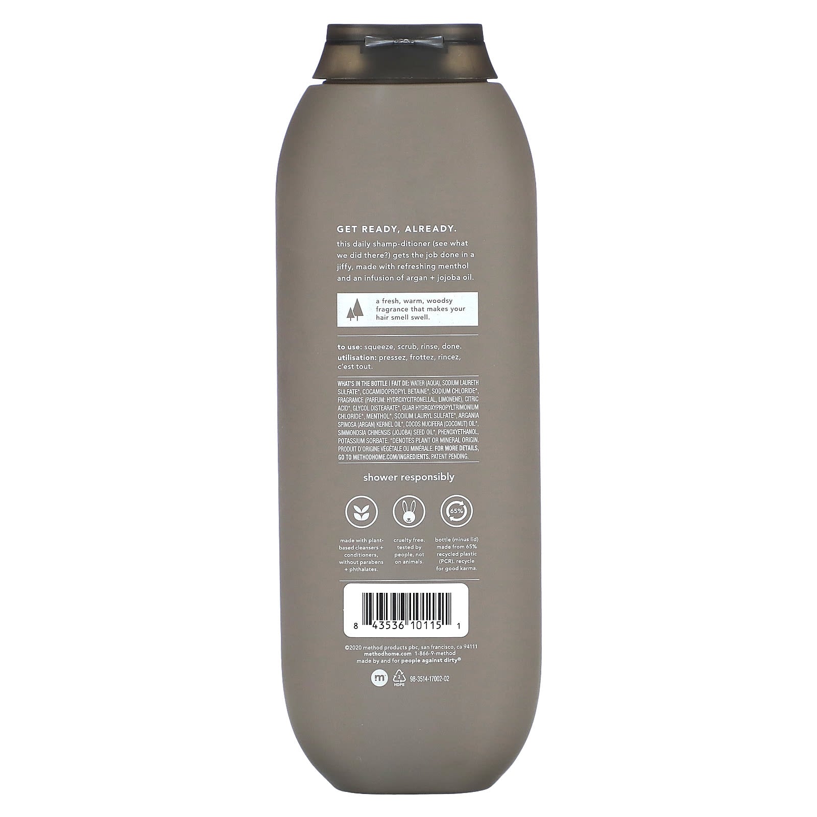 Method, Men, 2-In-1 Shampoo + Conditioner, Cedar + Cypress, 14 fl oz (414 ml) - Image 2
