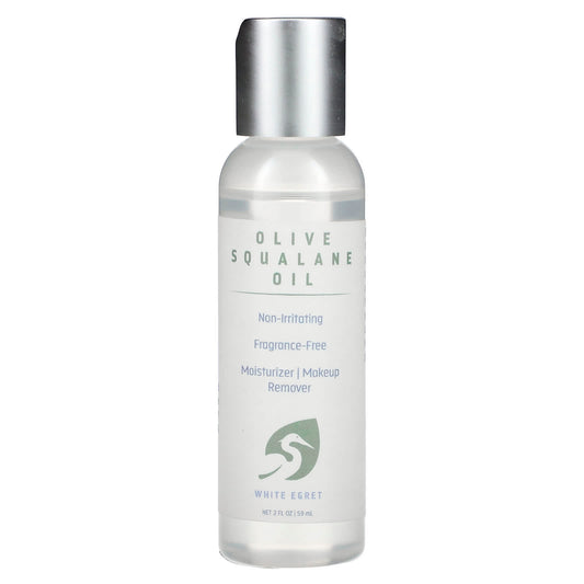 White Egret, Olive Squalane Oil, Fragrance Free, 2 fl oz (59 ml) - Image 1