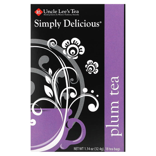 Uncle Lee's Tea, Simply Delicious, Plum Tea, 18 Tea Bags, 1.14 oz (32.4 g) - Image 1