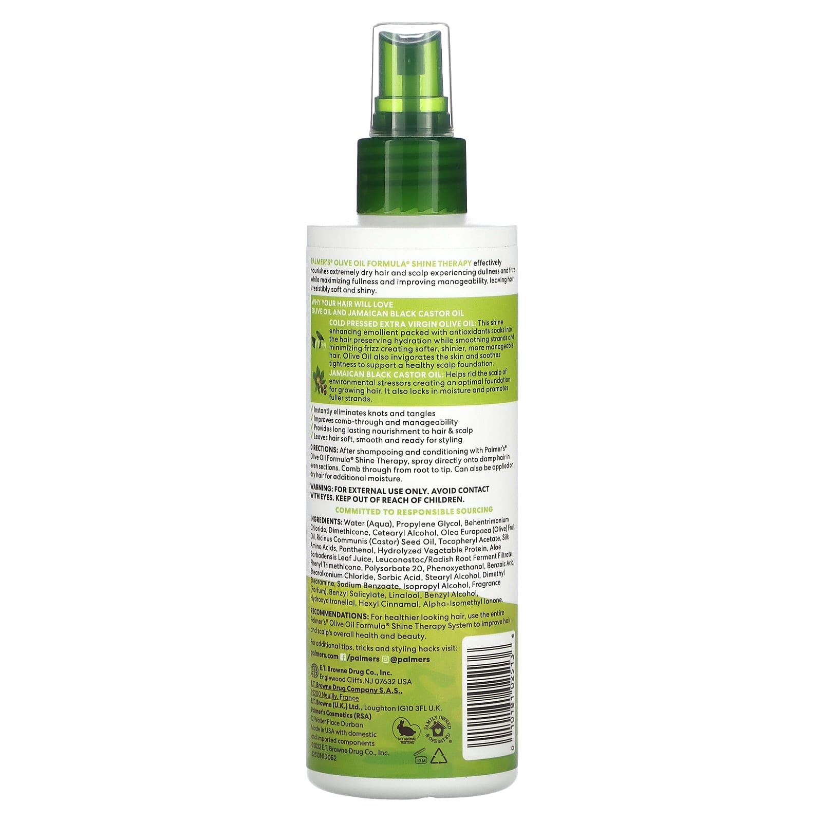 Palmer's, Olive Oil Formula® with Vitamin E, Shine Therapy Leave-In Conditioner, 8.5 fl oz (250 ml) - Image 2