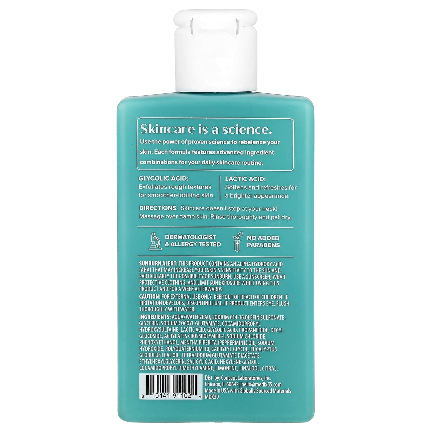 Medix 5.5, Body Wash, Skin Perfecting, Glycolic + Lactic Acid , 3 fl oz (89 ml) - Image 2