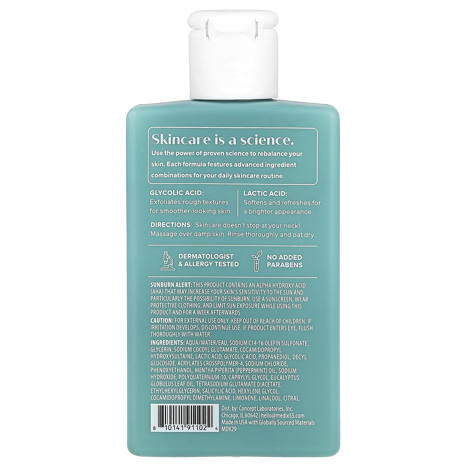 Medix 5.5, Body Wash, Skin Perfecting, Glycolic + Lactic Acid , 3 fl oz (89 ml) - Image 2