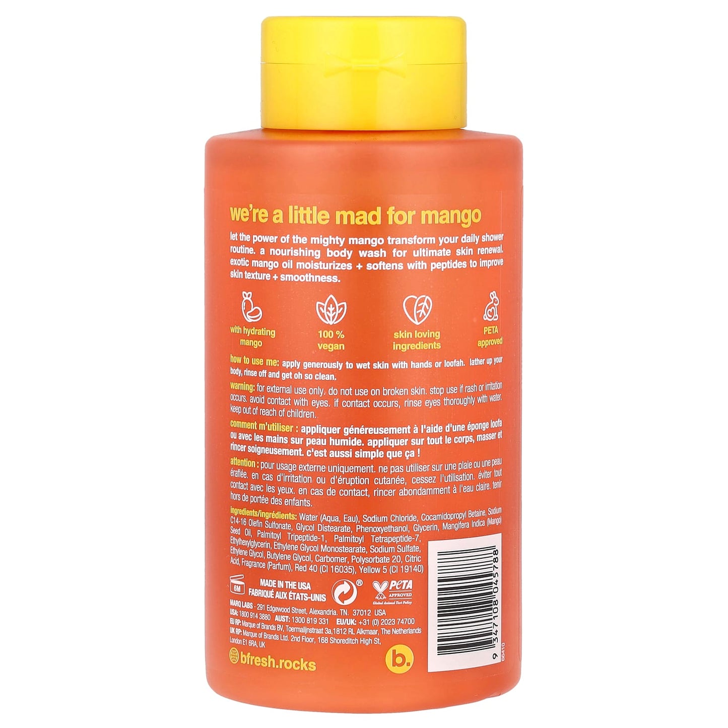 Mighty Mango Body Wash for Ultimate Skin Renewal | b.fresh - Image 2